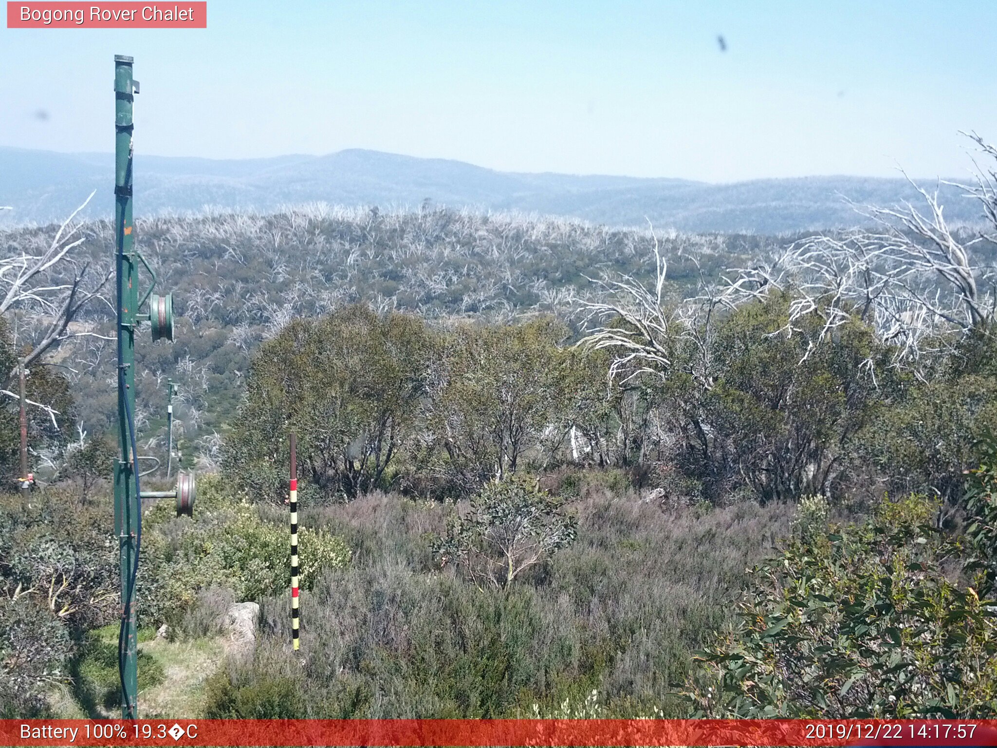 Bogong Web Cam 2:17pm Sunday 22nd of December 2019