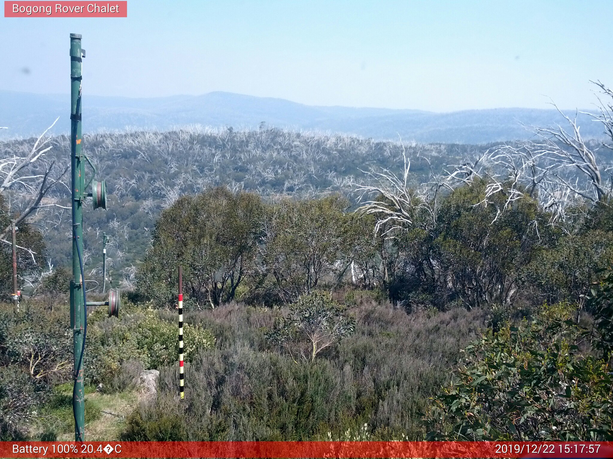 Bogong Web Cam 3:17pm Sunday 22nd of December 2019