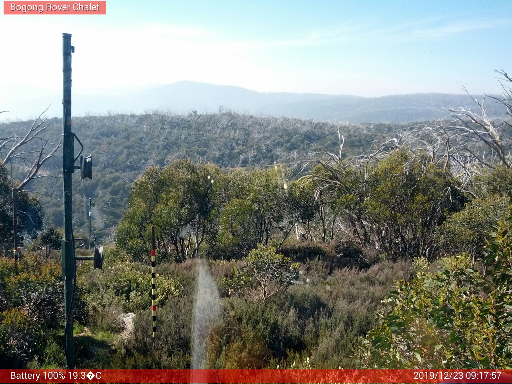 Bogong Web Cam 9:17am Monday 23rd of December 2019