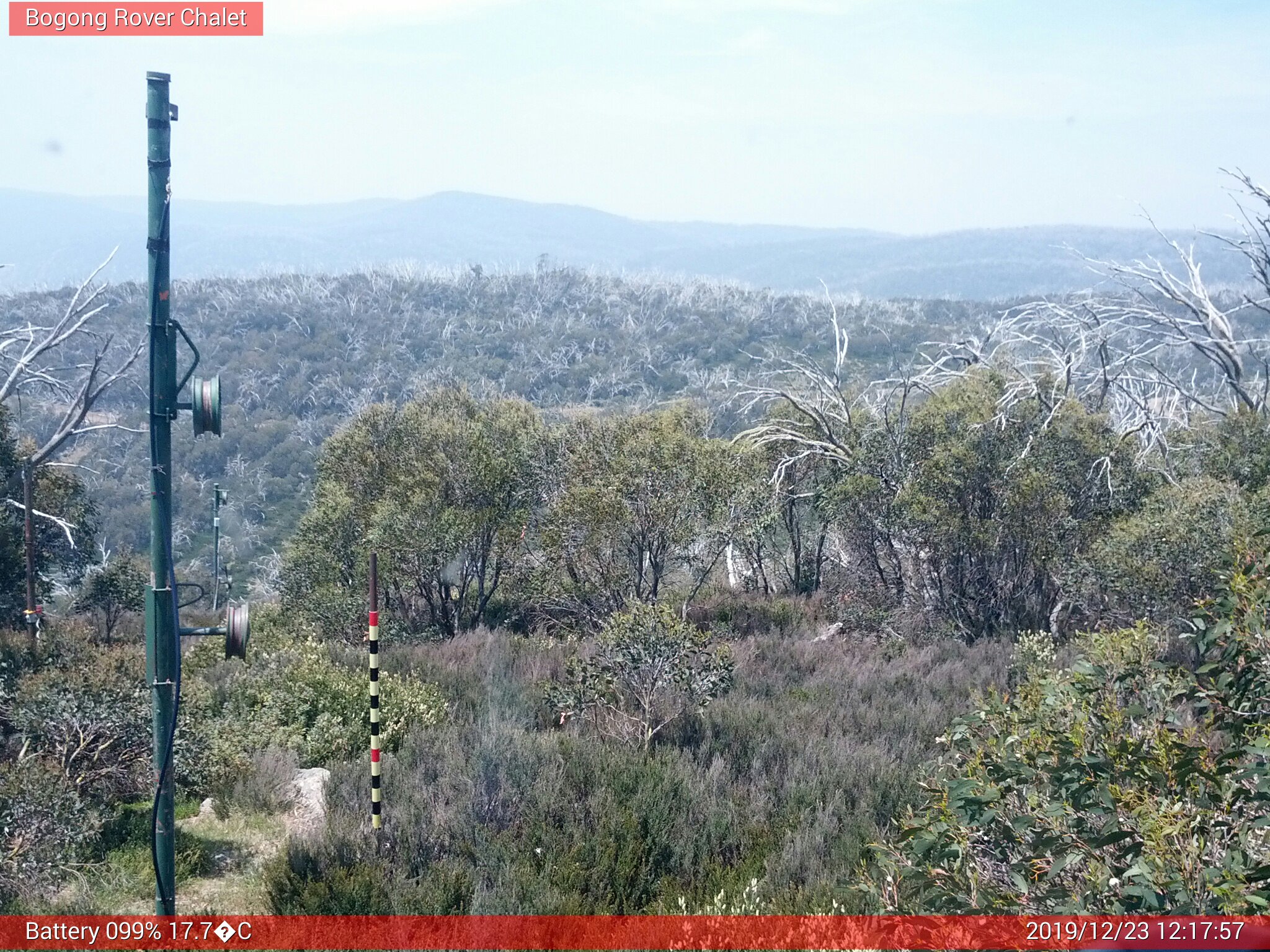 Bogong Web Cam 12:17pm Monday 23rd of December 2019