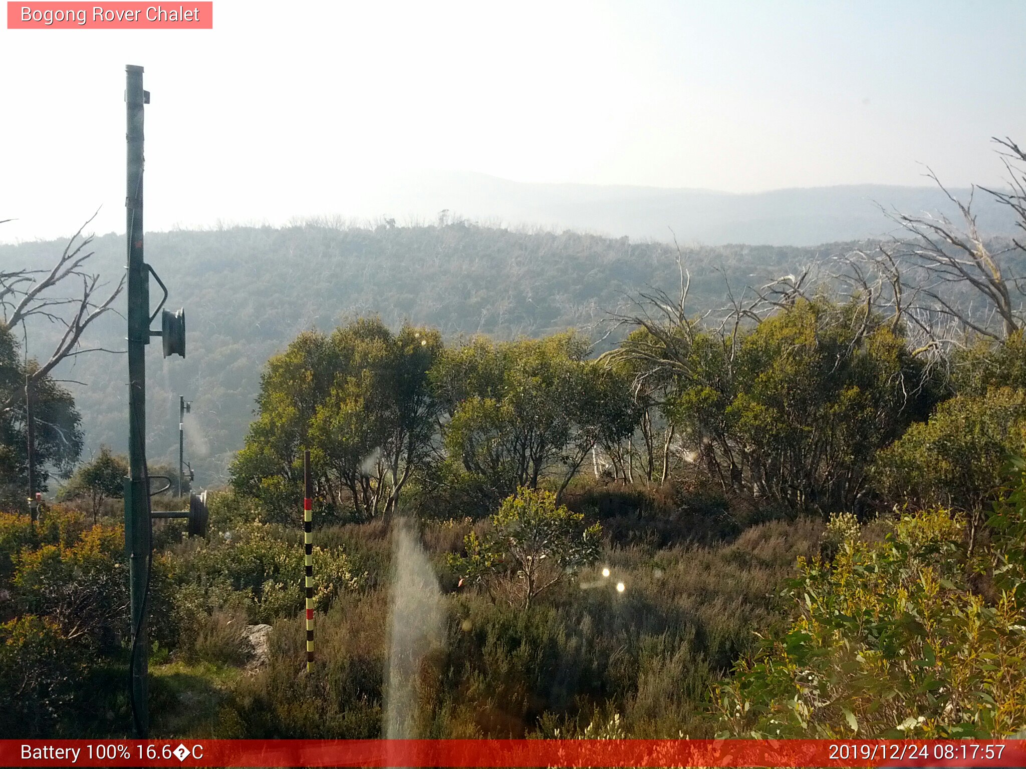 Bogong Web Cam 8:17am Tuesday 24th of December 2019