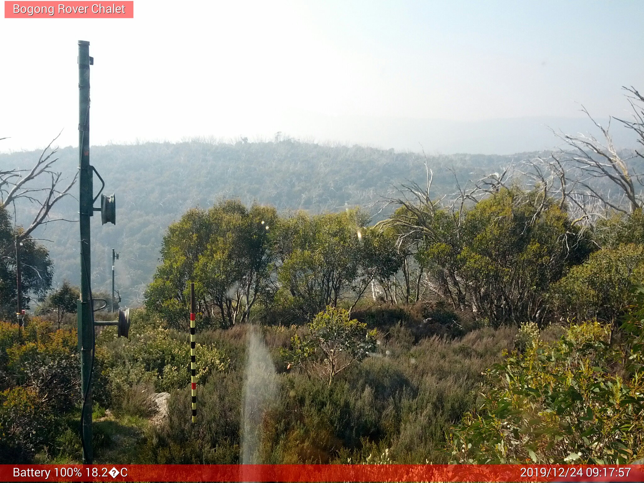 Bogong Web Cam 9:17am Tuesday 24th of December 2019