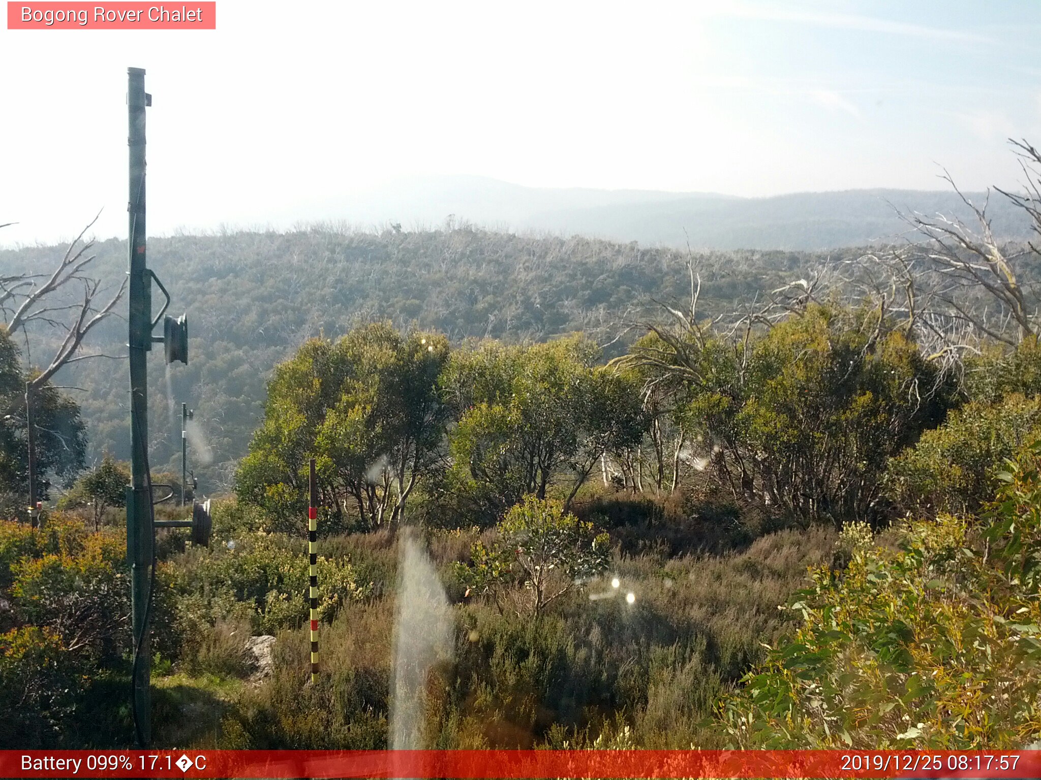 Bogong Web Cam 8:17am Wednesday 25th of December 2019