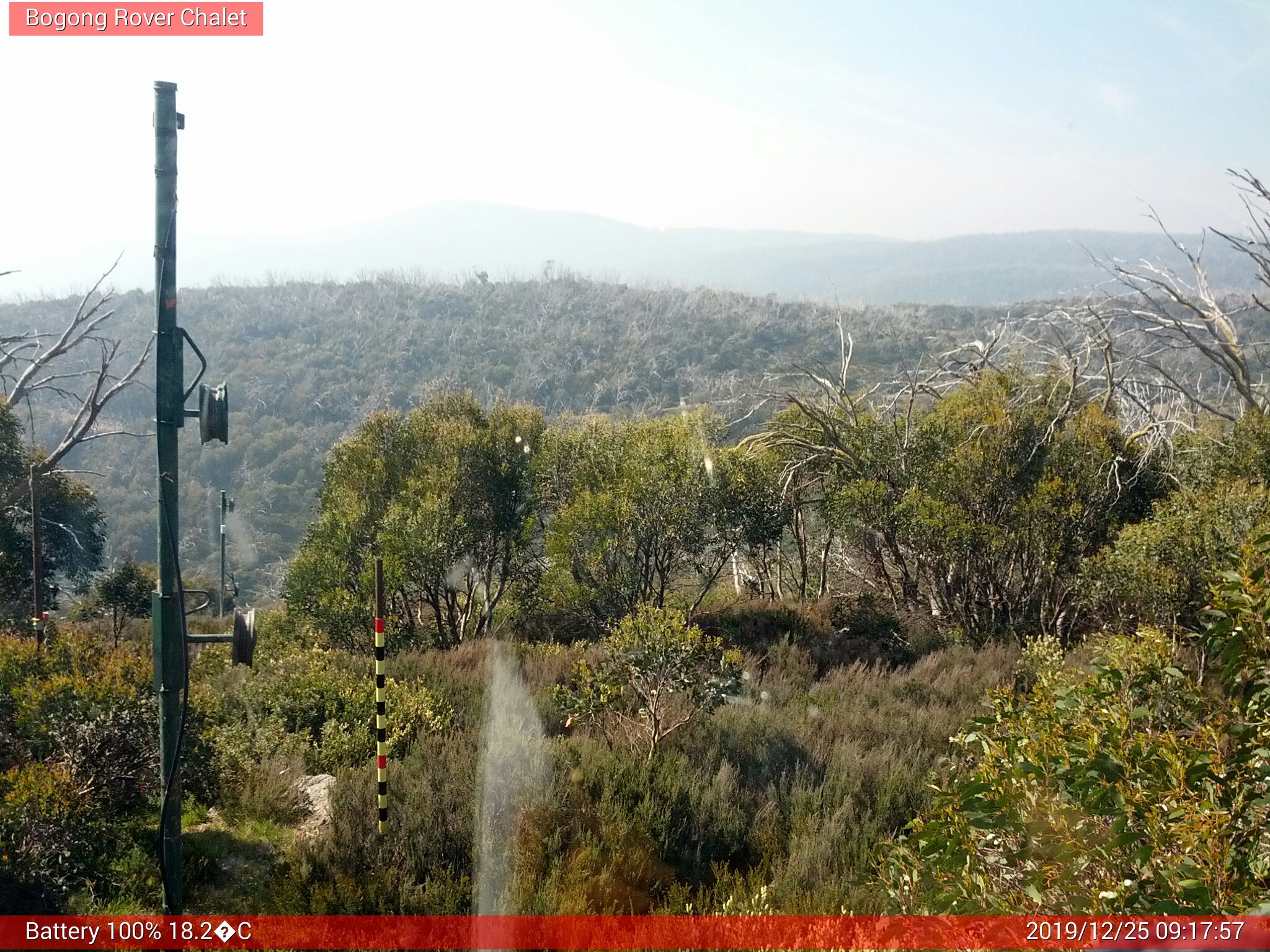 Bogong Web Cam 9:17am Wednesday 25th of December 2019