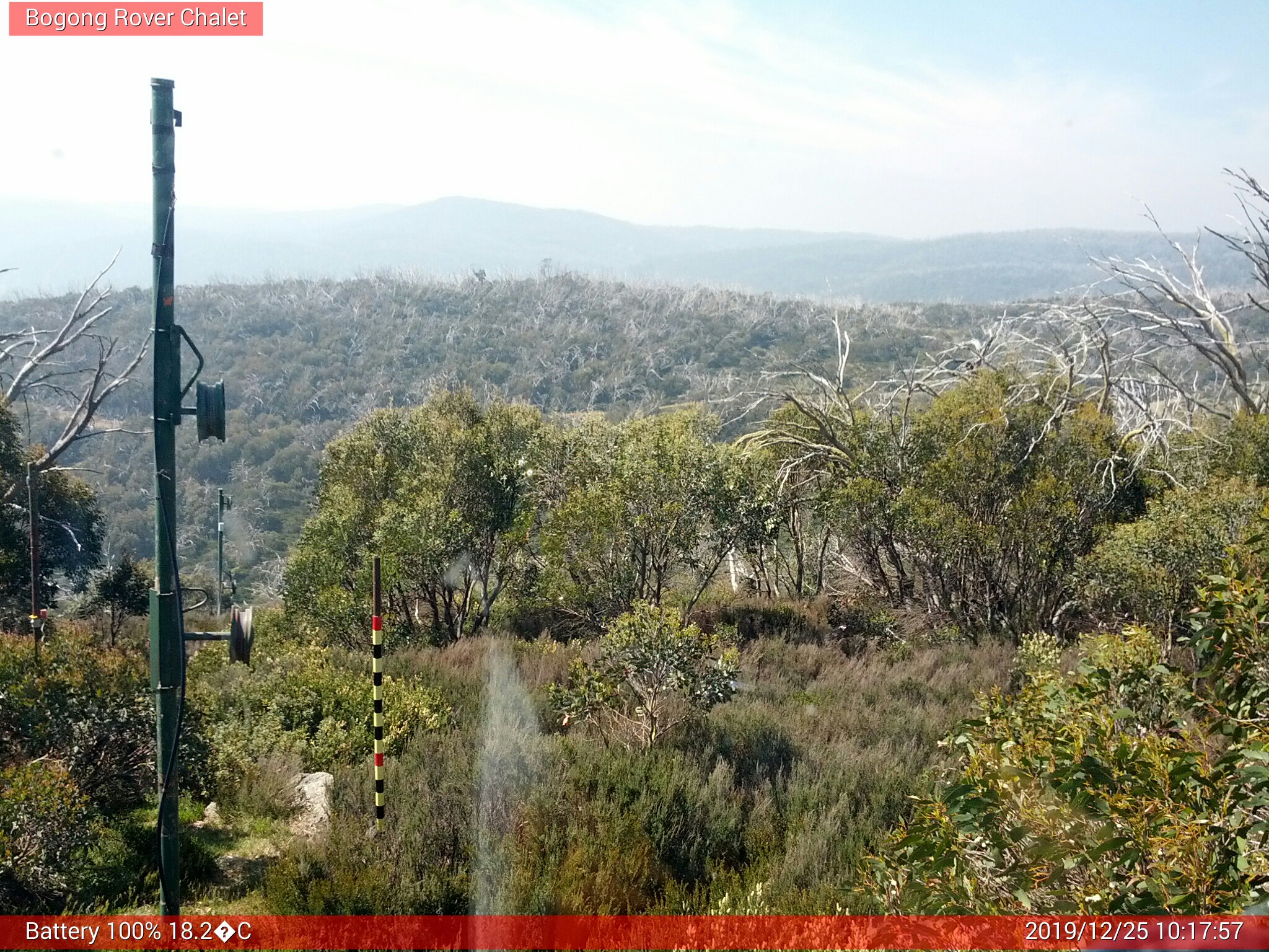 Bogong Web Cam 10:17am Wednesday 25th of December 2019