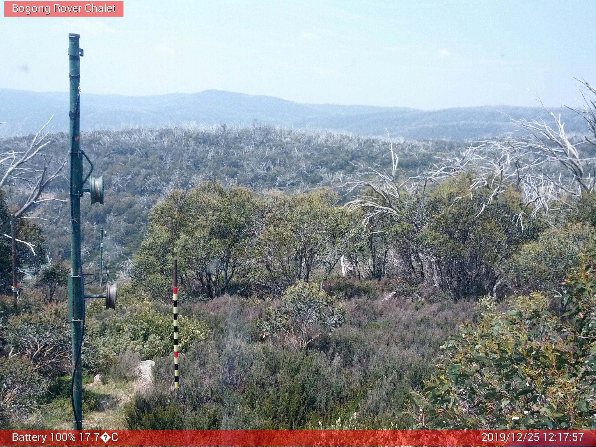 Bogong Web Cam 12:17pm Wednesday 25th of December 2019