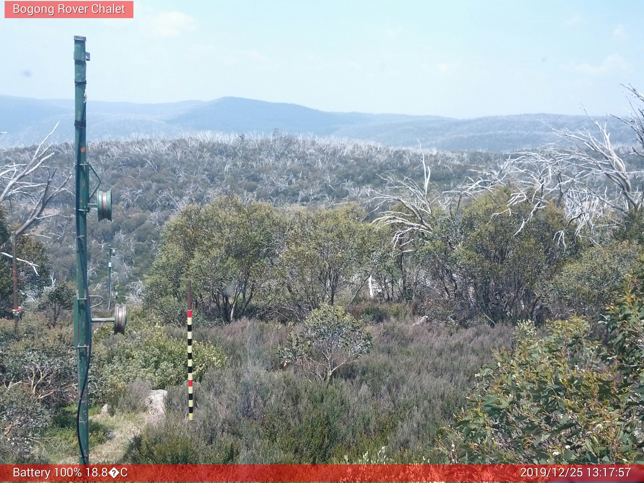 Bogong Web Cam 1:17pm Wednesday 25th of December 2019