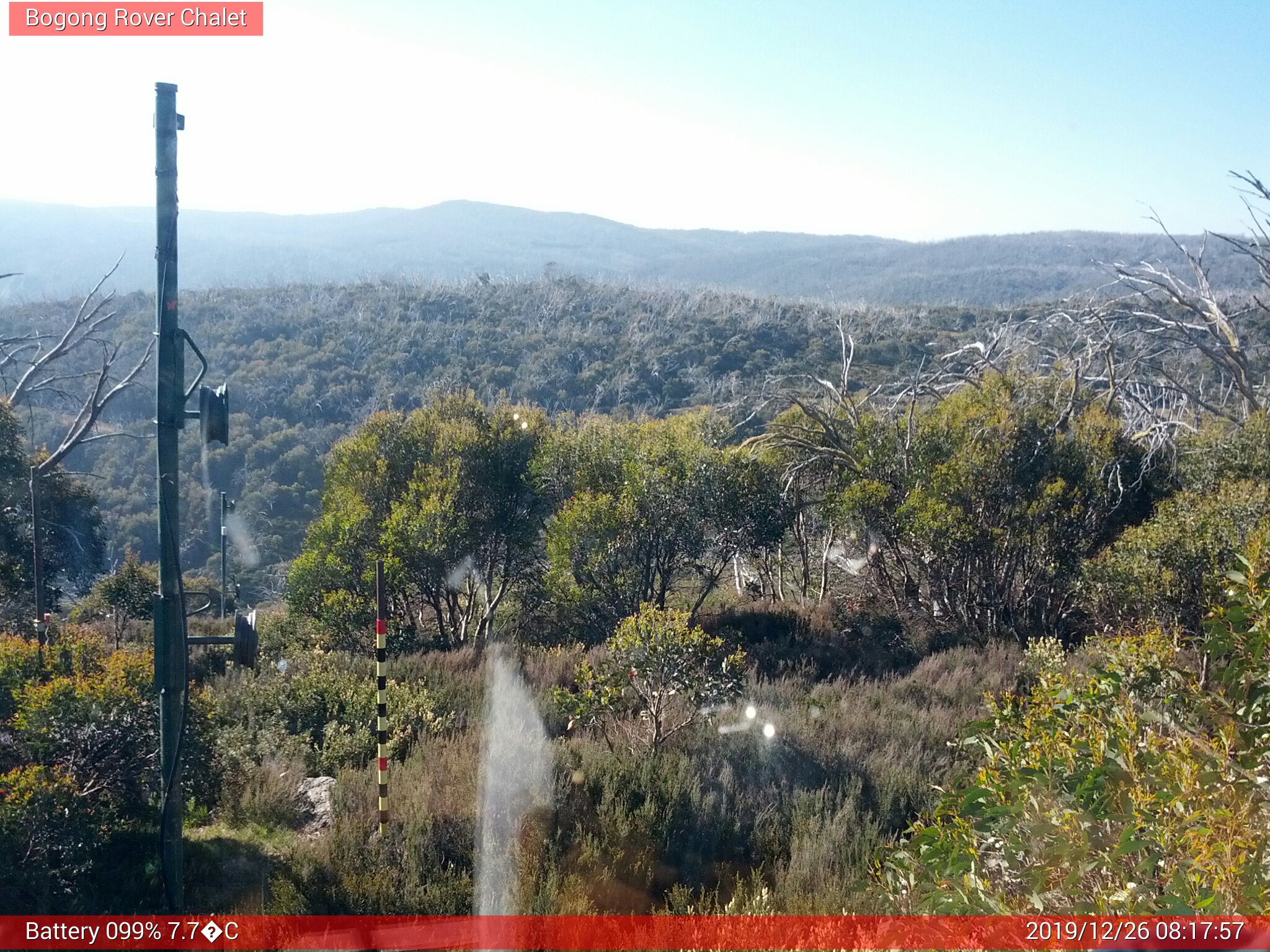 Bogong Web Cam 8:17am Thursday 26th of December 2019