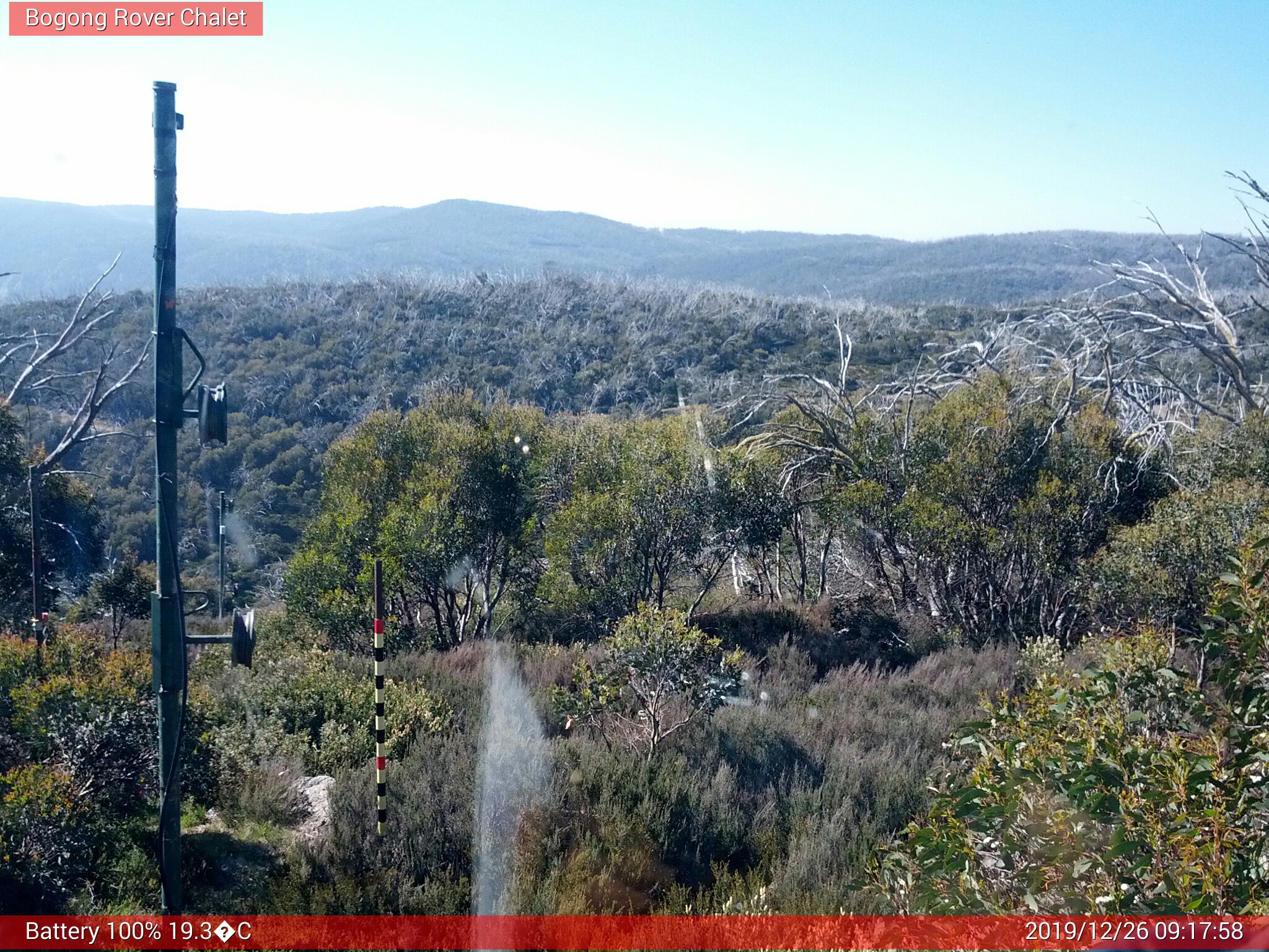 Bogong Web Cam 9:17am Thursday 26th of December 2019