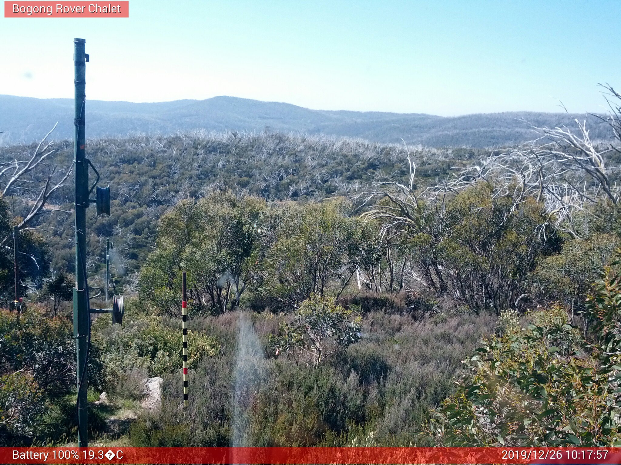 Bogong Web Cam 10:17am Thursday 26th of December 2019