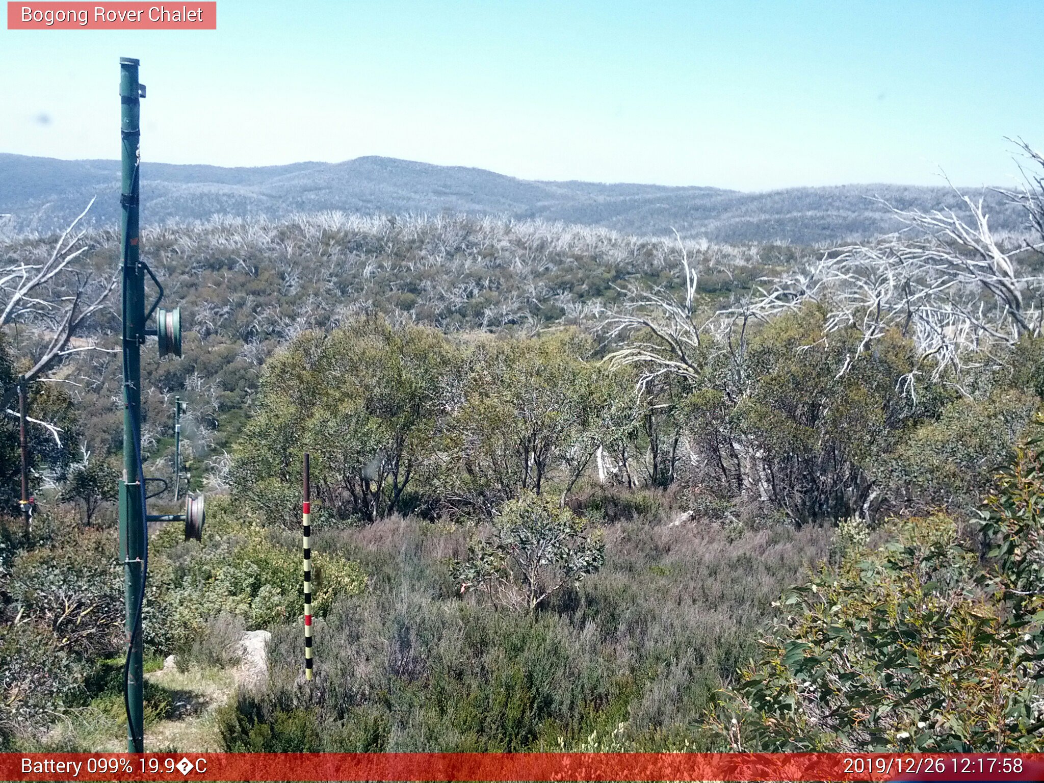 Bogong Web Cam 12:17pm Thursday 26th of December 2019