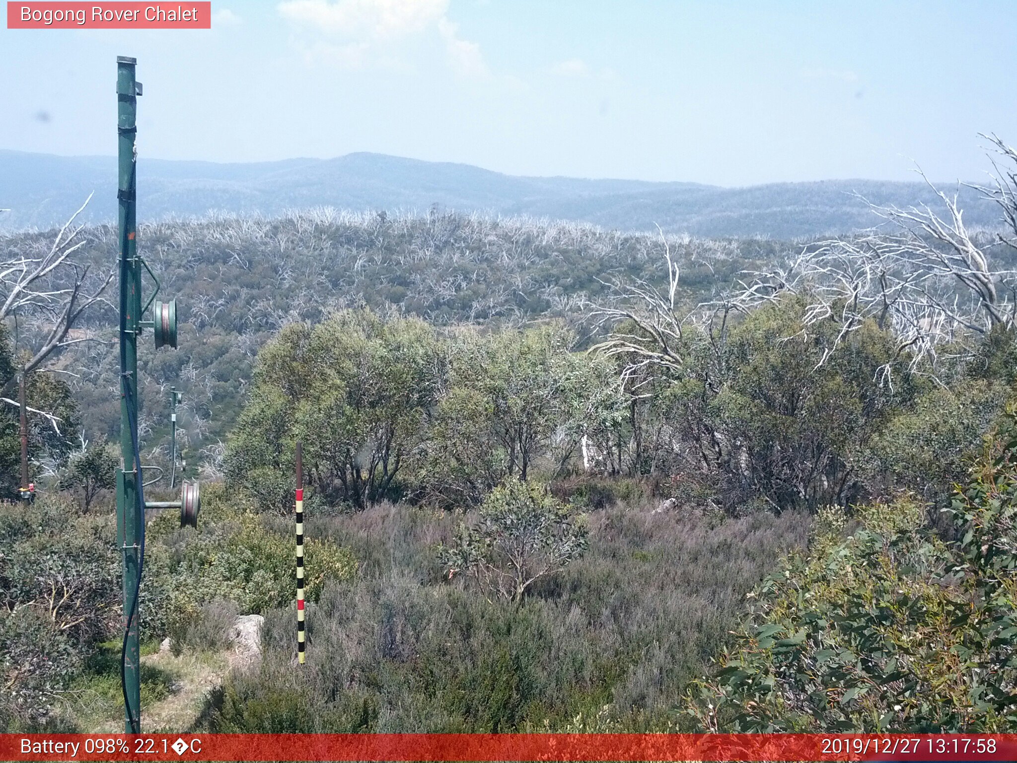 Bogong Web Cam 1:17pm Friday 27th of December 2019