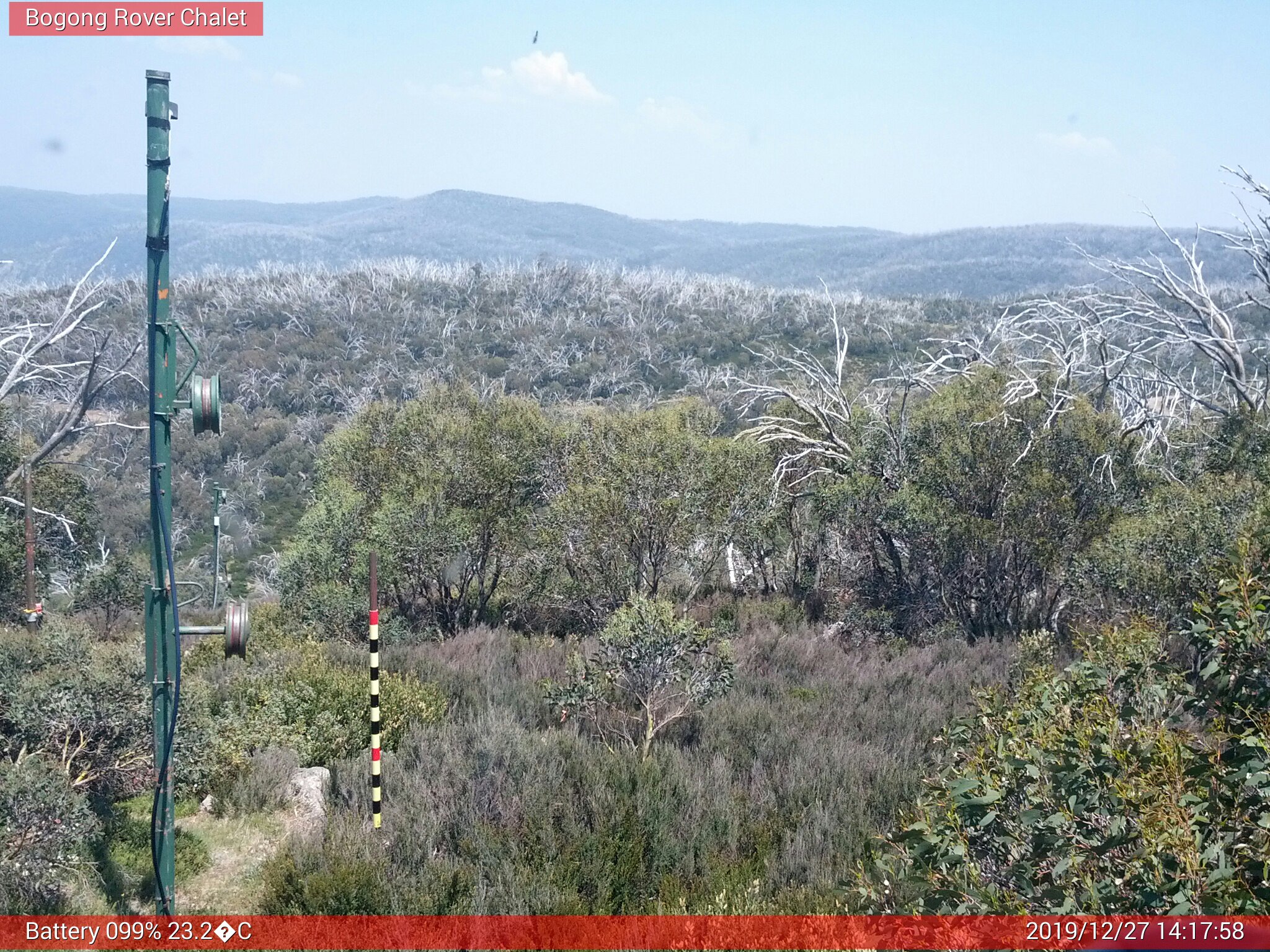 Bogong Web Cam 2:17pm Friday 27th of December 2019