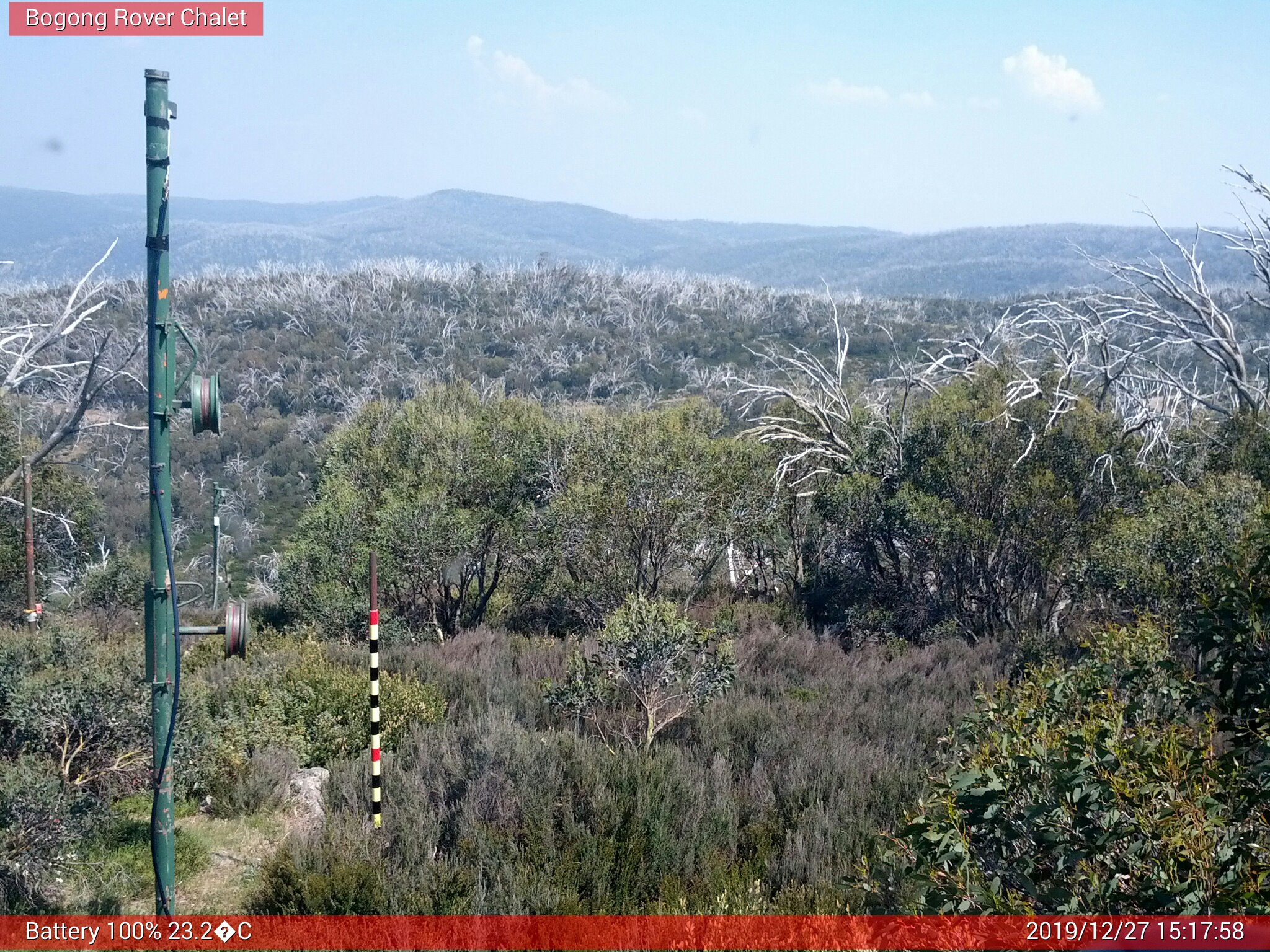 Bogong Web Cam 3:17pm Friday 27th of December 2019