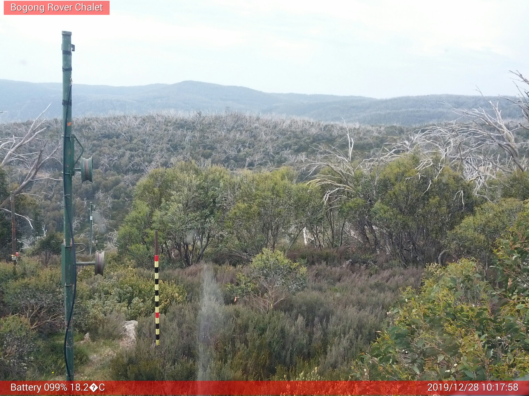 Bogong Web Cam 10:17am Saturday 28th of December 2019