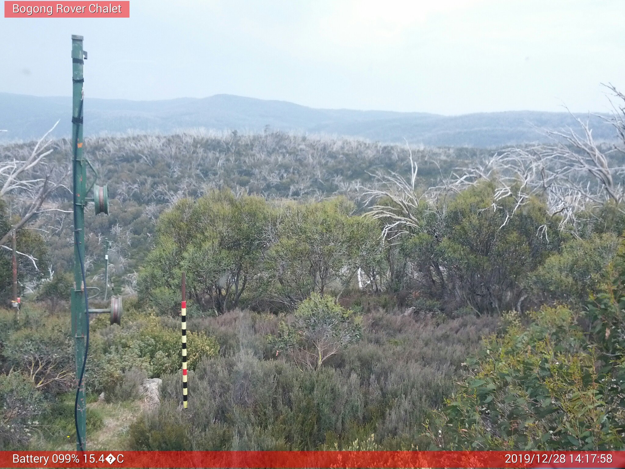 Bogong Web Cam 2:17pm Saturday 28th of December 2019