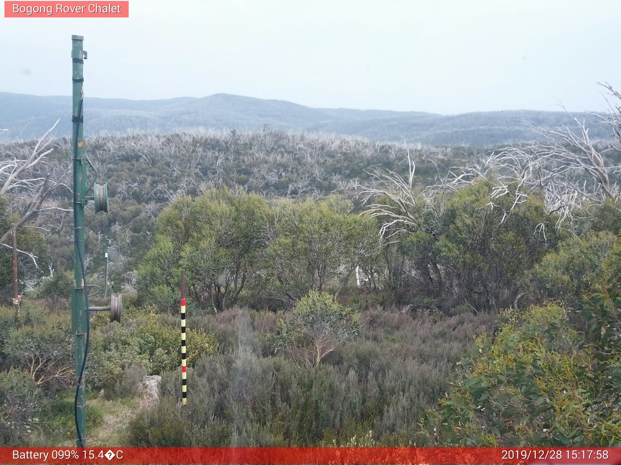 Bogong Web Cam 3:17pm Saturday 28th of December 2019