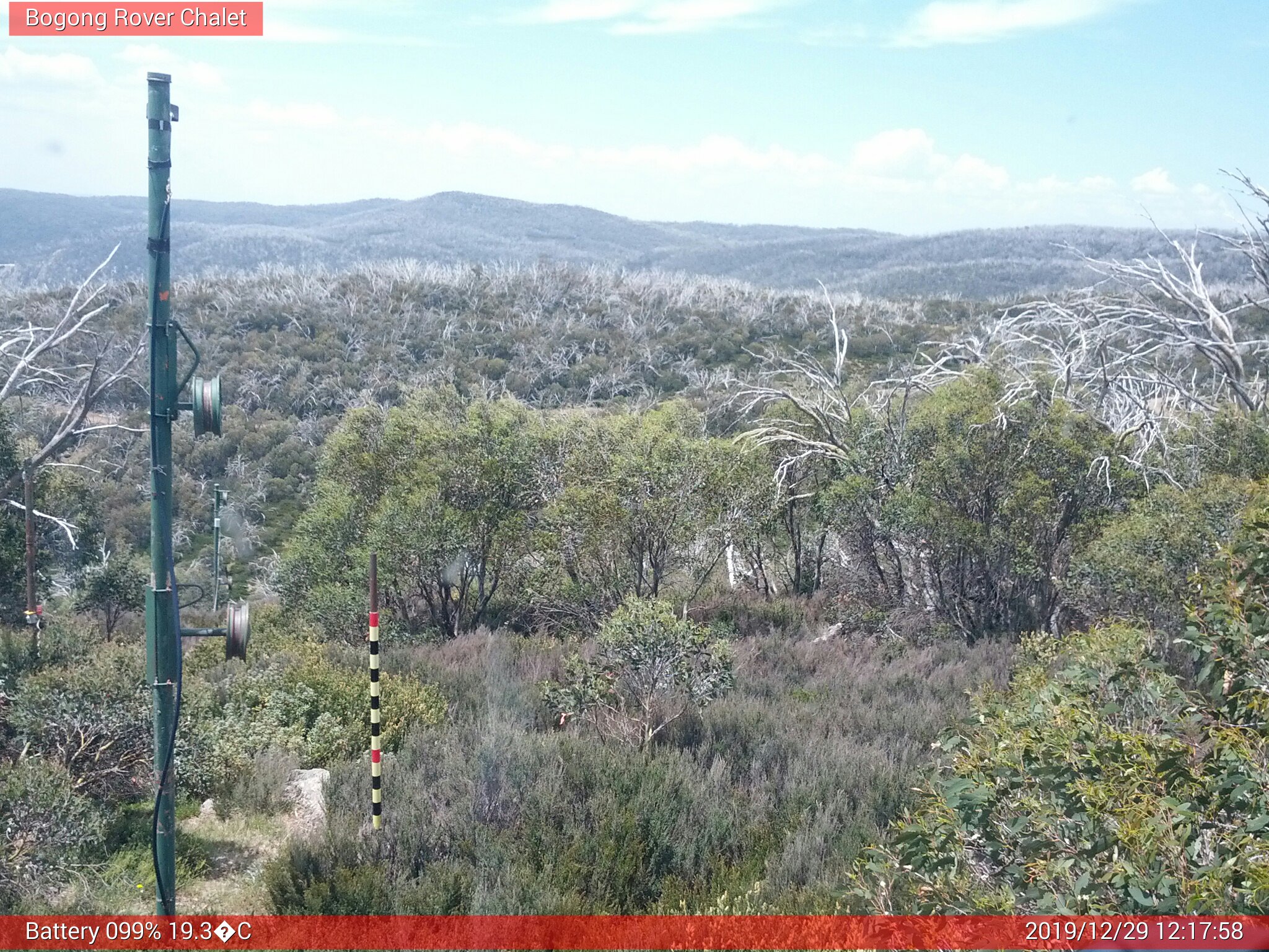 Bogong Web Cam 12:17pm Sunday 29th of December 2019