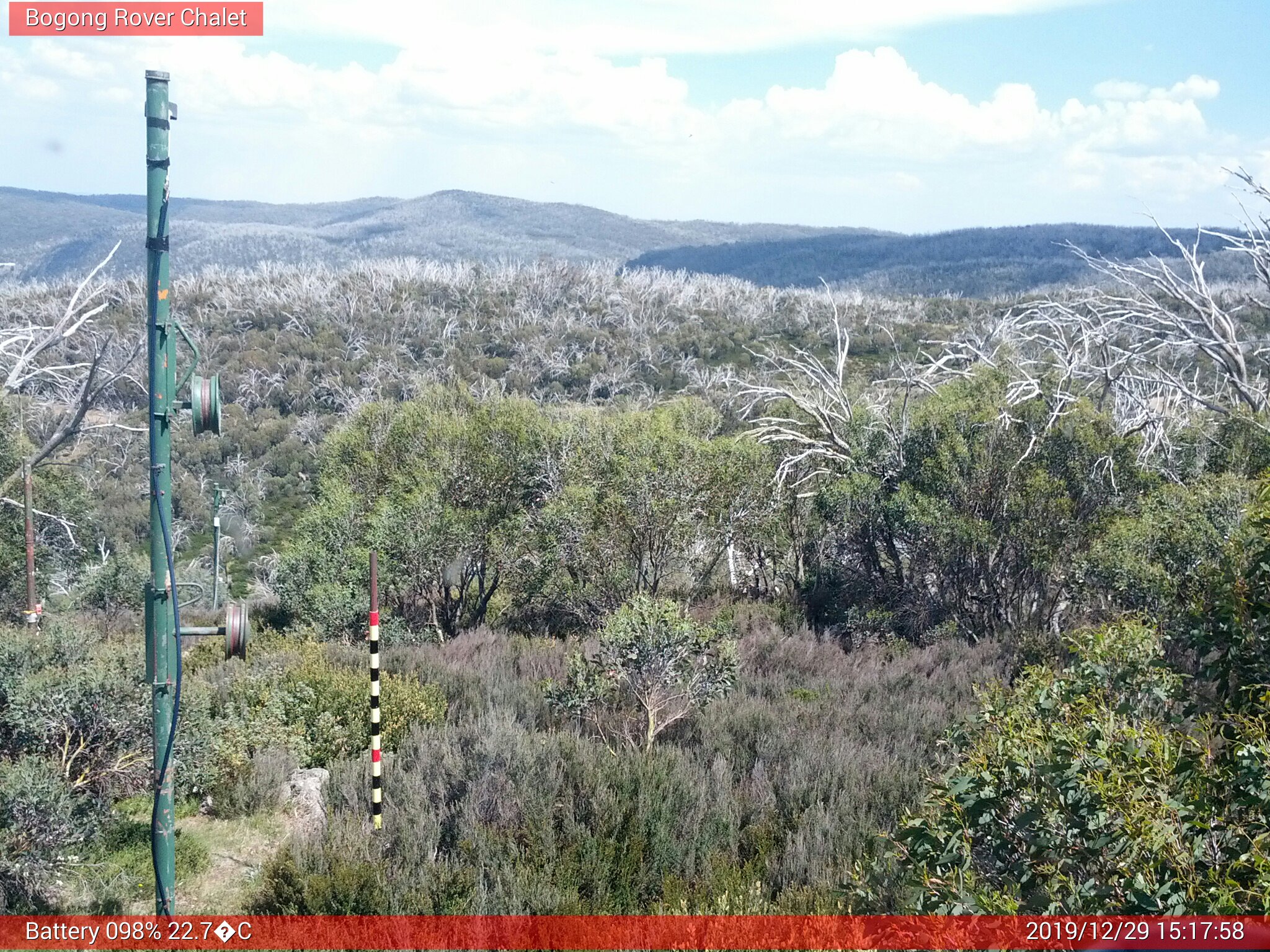 Bogong Web Cam 3:17pm Sunday 29th of December 2019