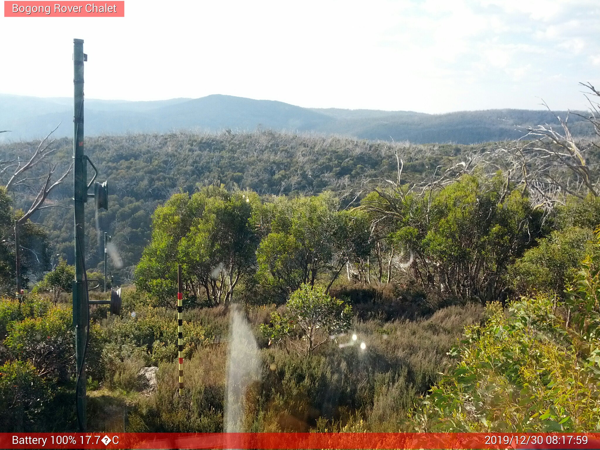 Bogong Web Cam 8:17am Monday 30th of December 2019