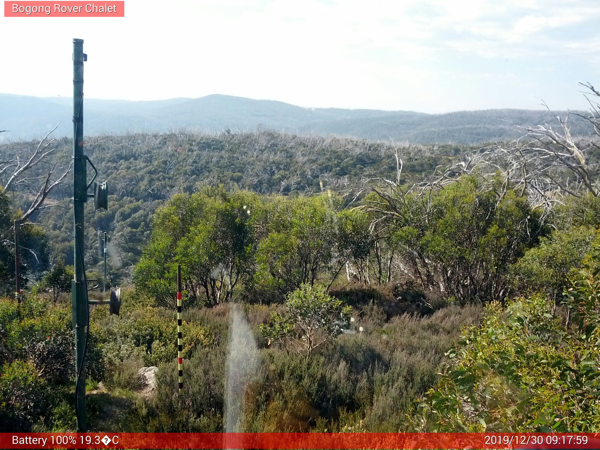 Bogong Web Cam 9:17am Monday 30th of December 2019