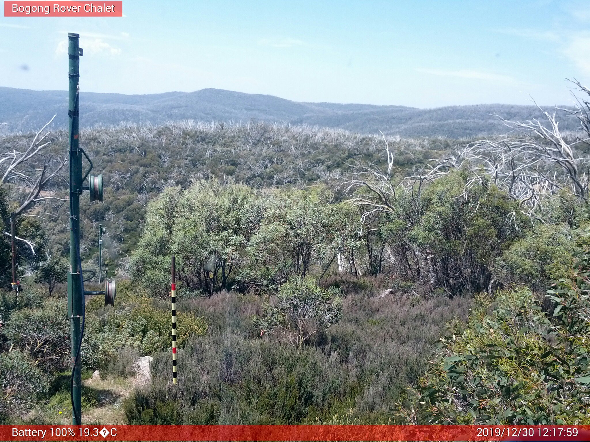 Bogong Web Cam 12:17pm Monday 30th of December 2019