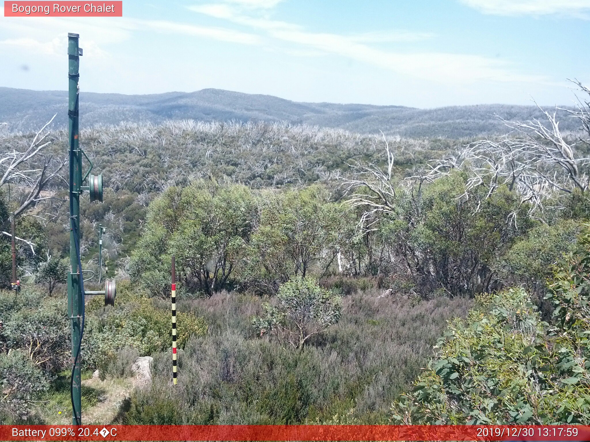 Bogong Web Cam 1:17pm Monday 30th of December 2019