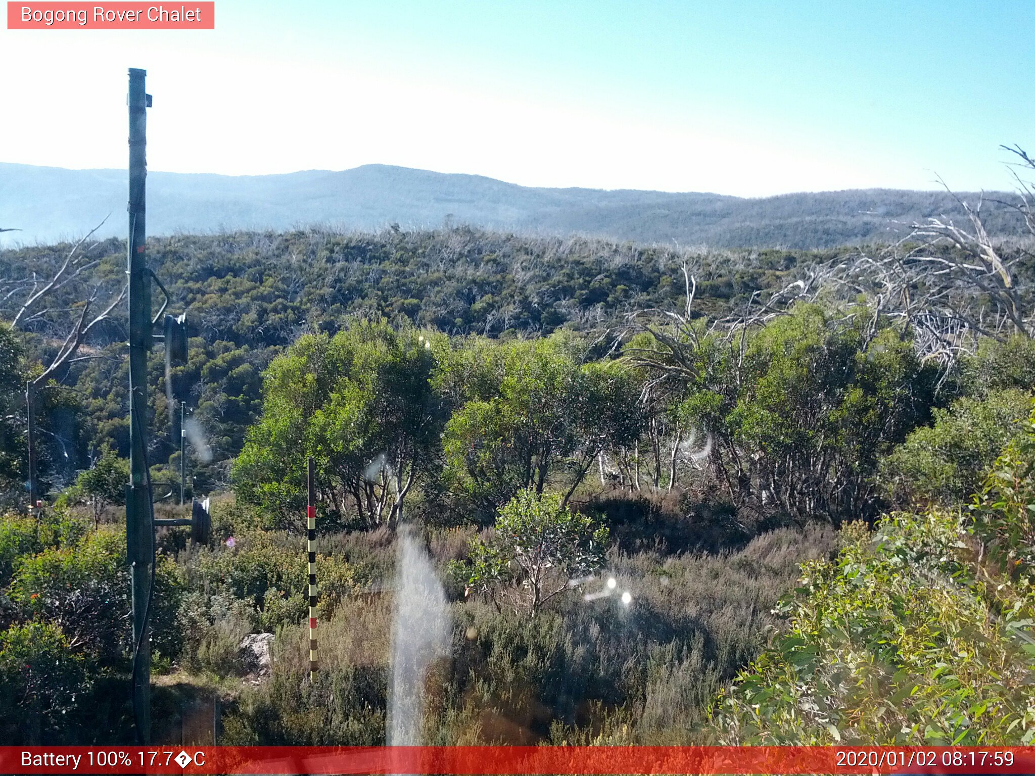 Bogong Web Cam 8:17am Thursday 2nd of January 2020