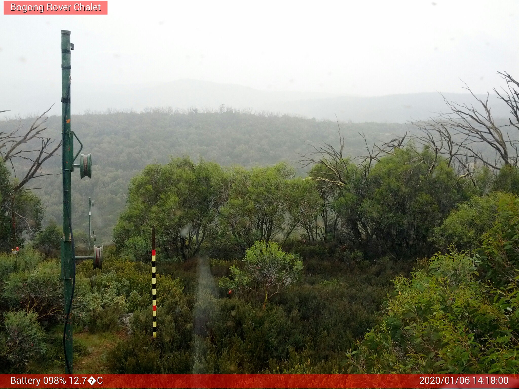 Bogong Web Cam 2:18pm Monday 6th of January 2020