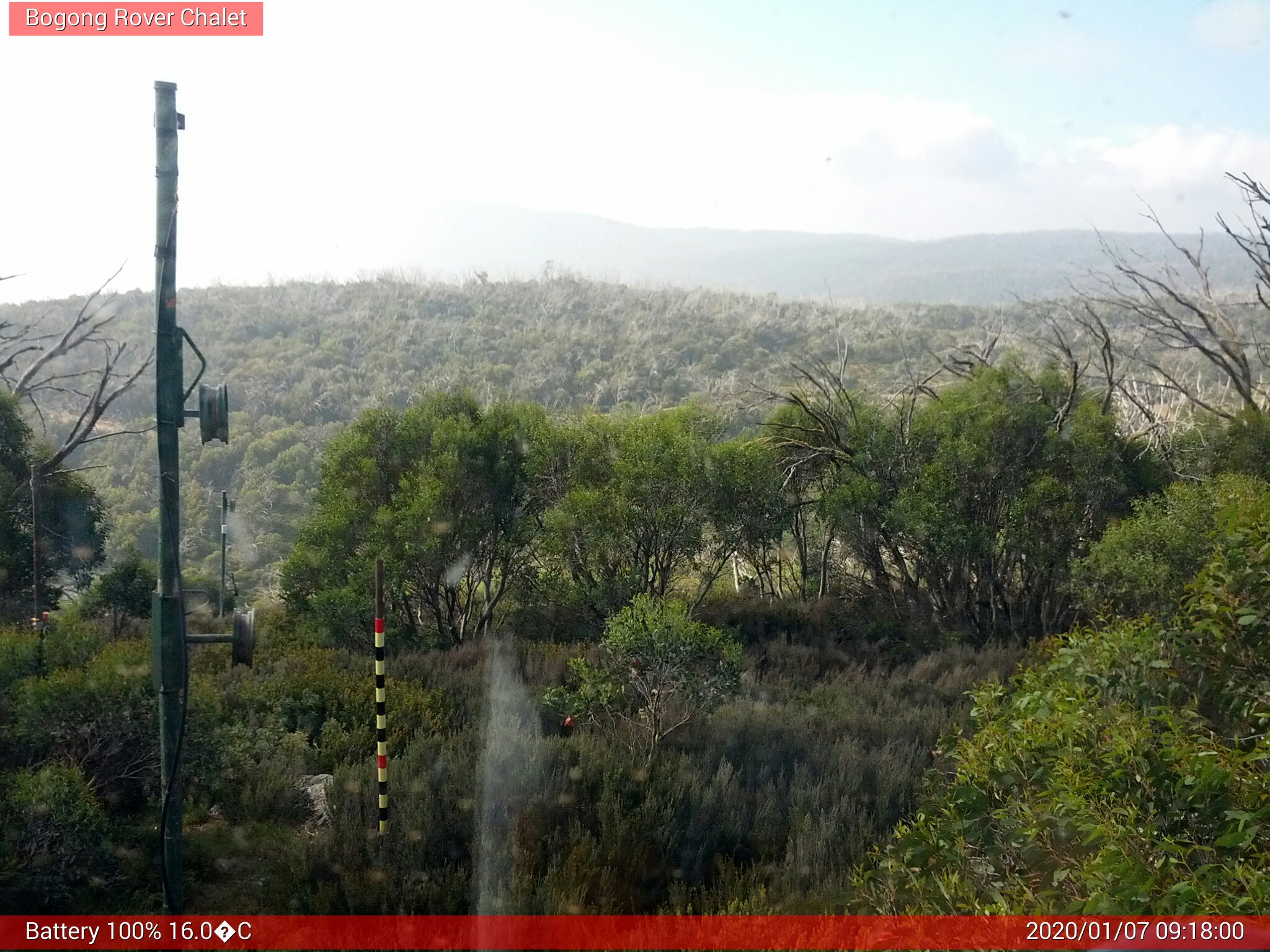 Bogong Web Cam 9:18am Tuesday 7th of January 2020