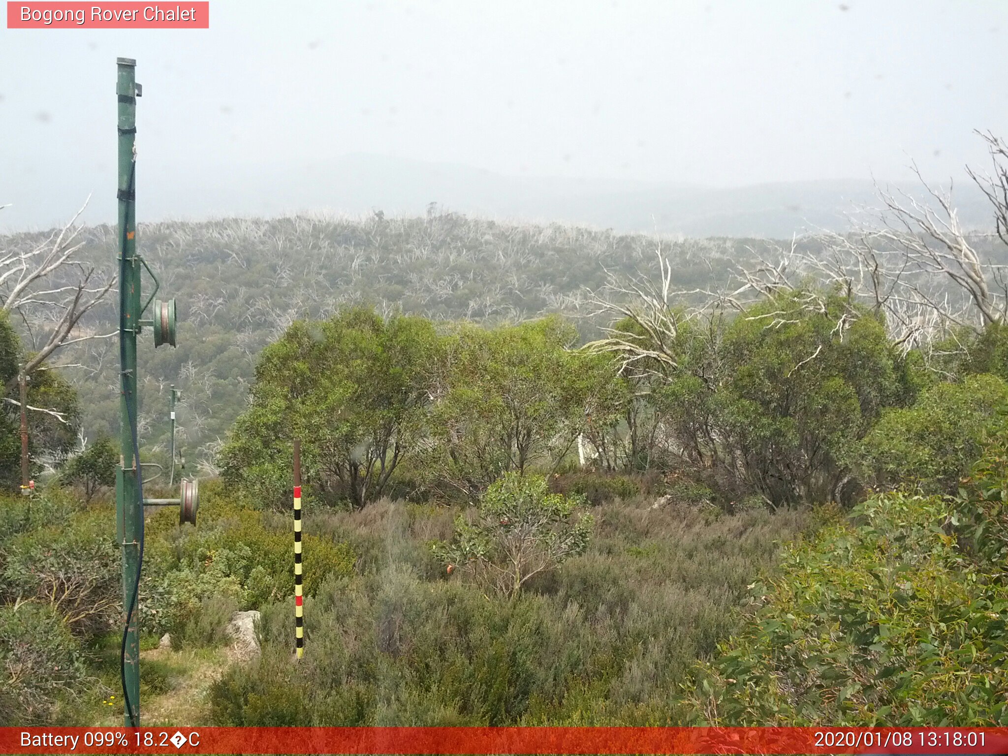 Bogong Web Cam 1:18pm Wednesday 8th of January 2020