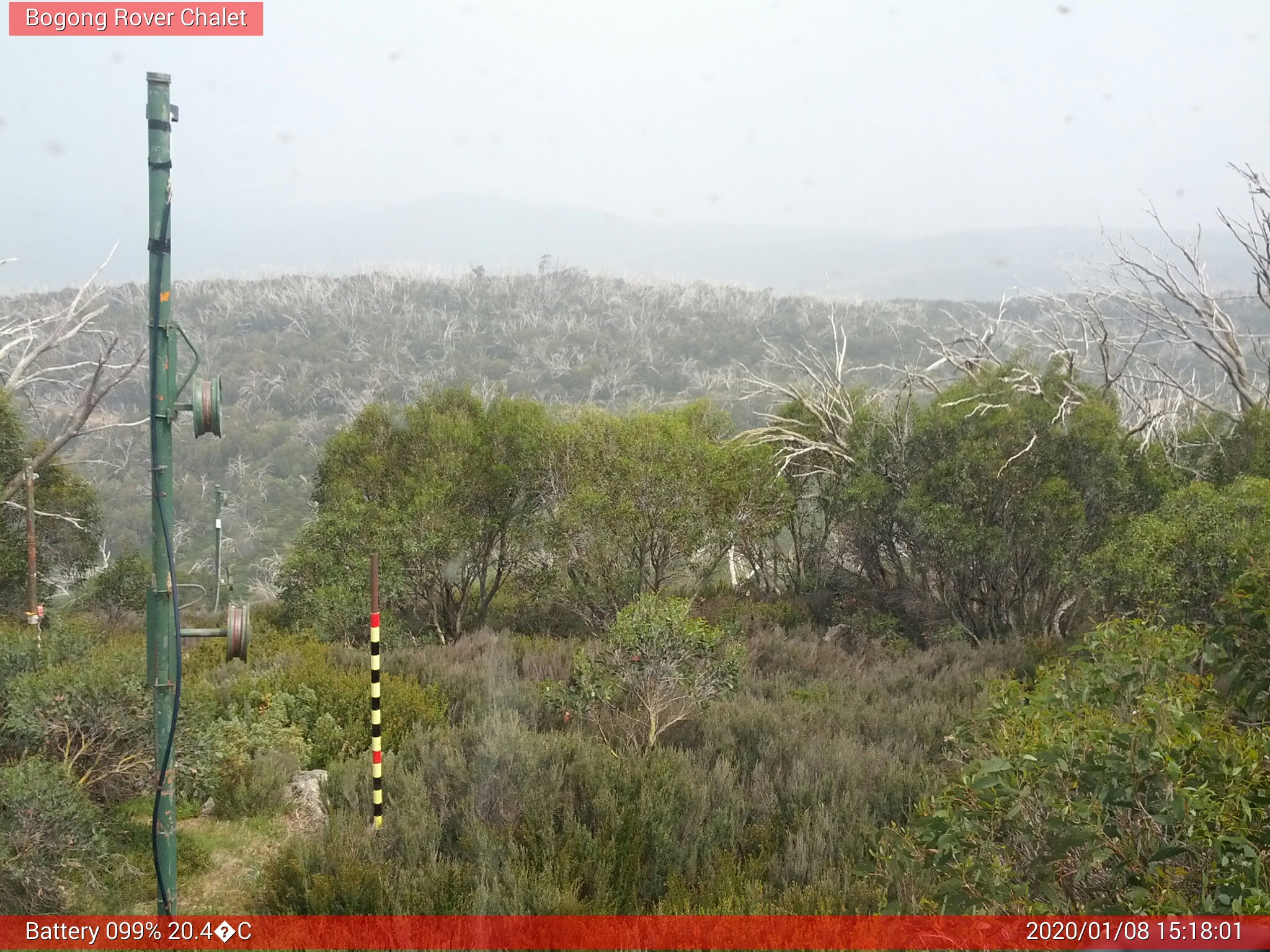 Bogong Web Cam 3:18pm Wednesday 8th of January 2020