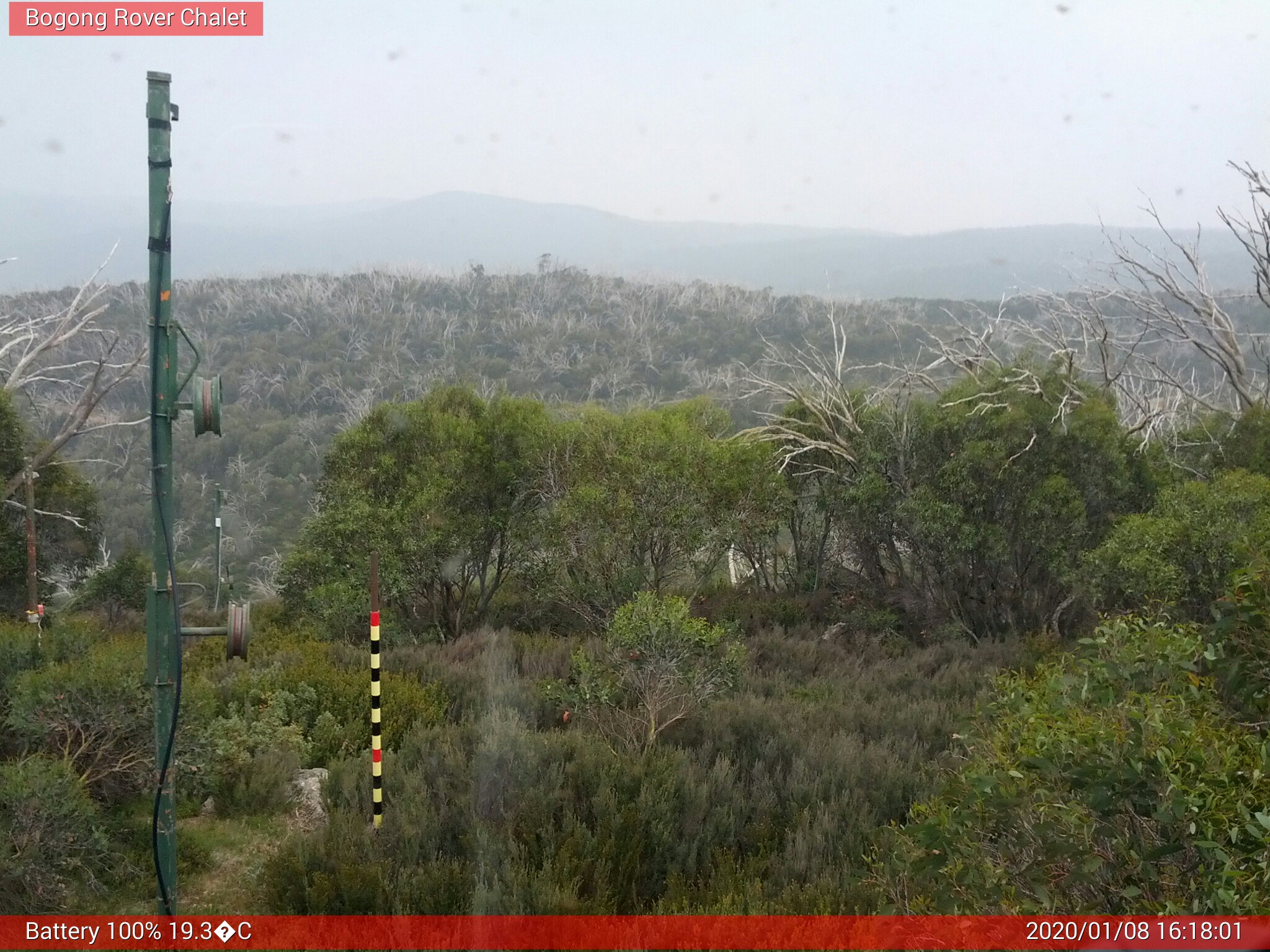 Bogong Web Cam 4:18pm Wednesday 8th of January 2020