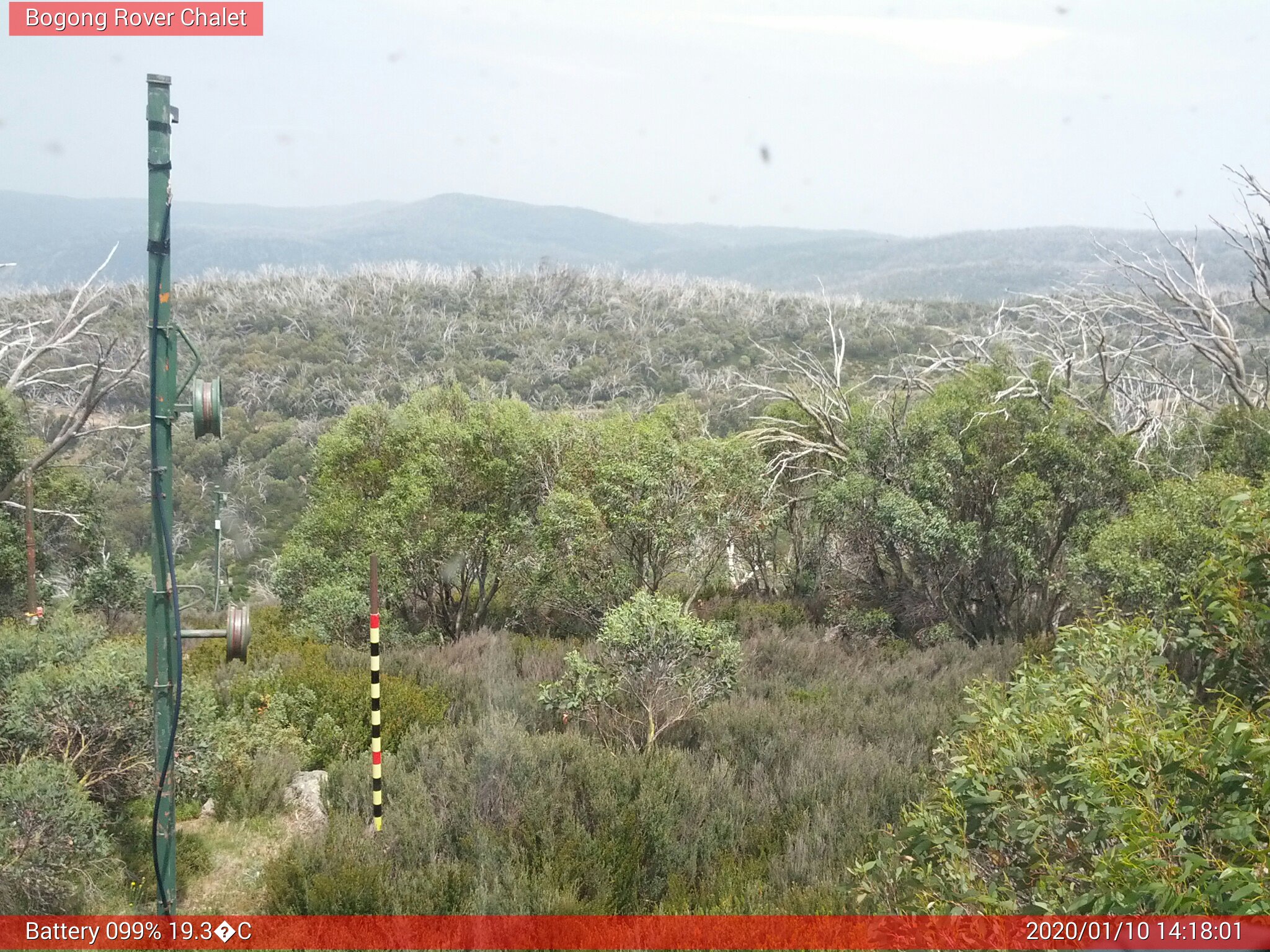 Bogong Web Cam 2:18pm Friday 10th of January 2020