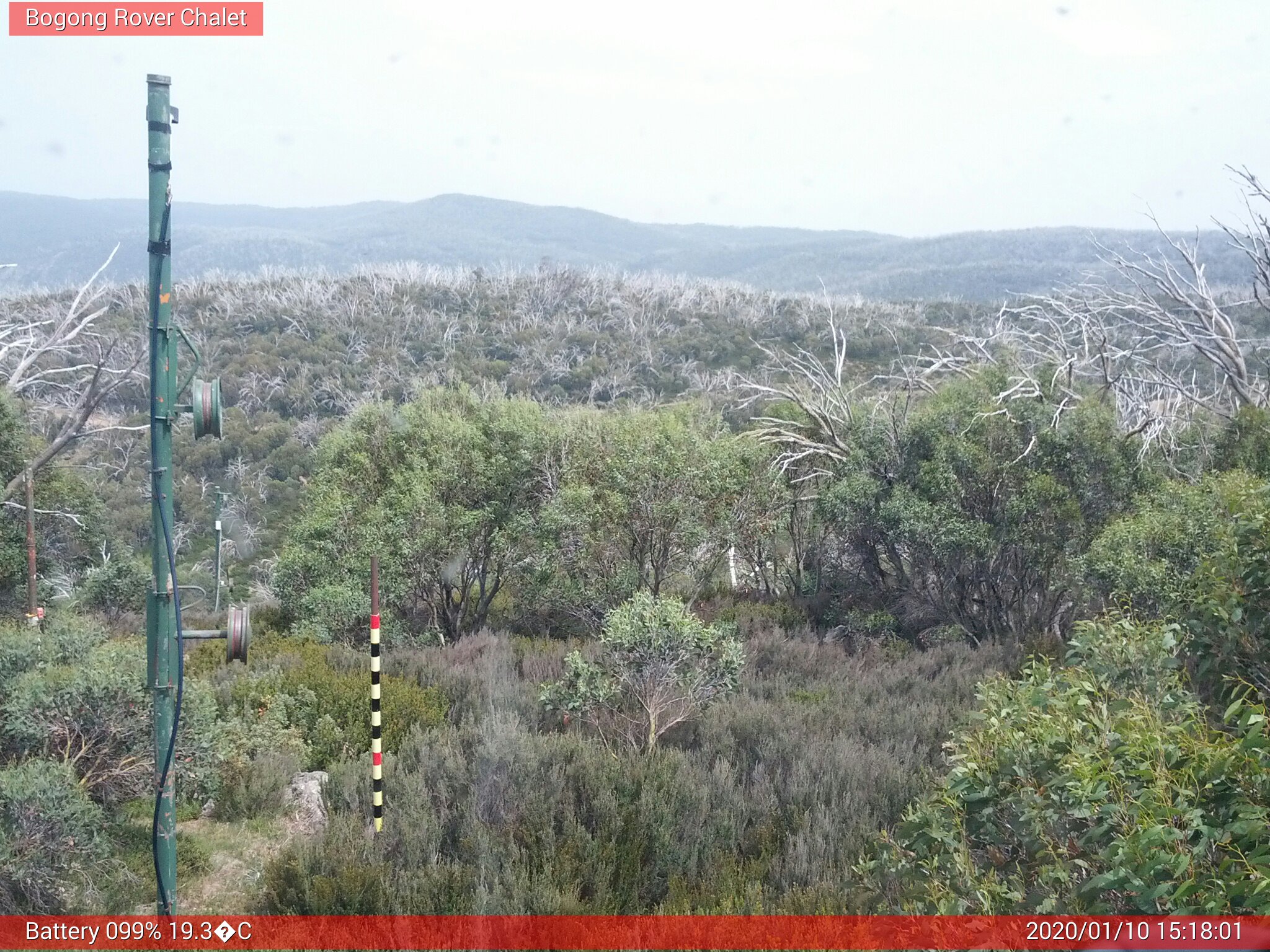 Bogong Web Cam 3:18pm Friday 10th of January 2020