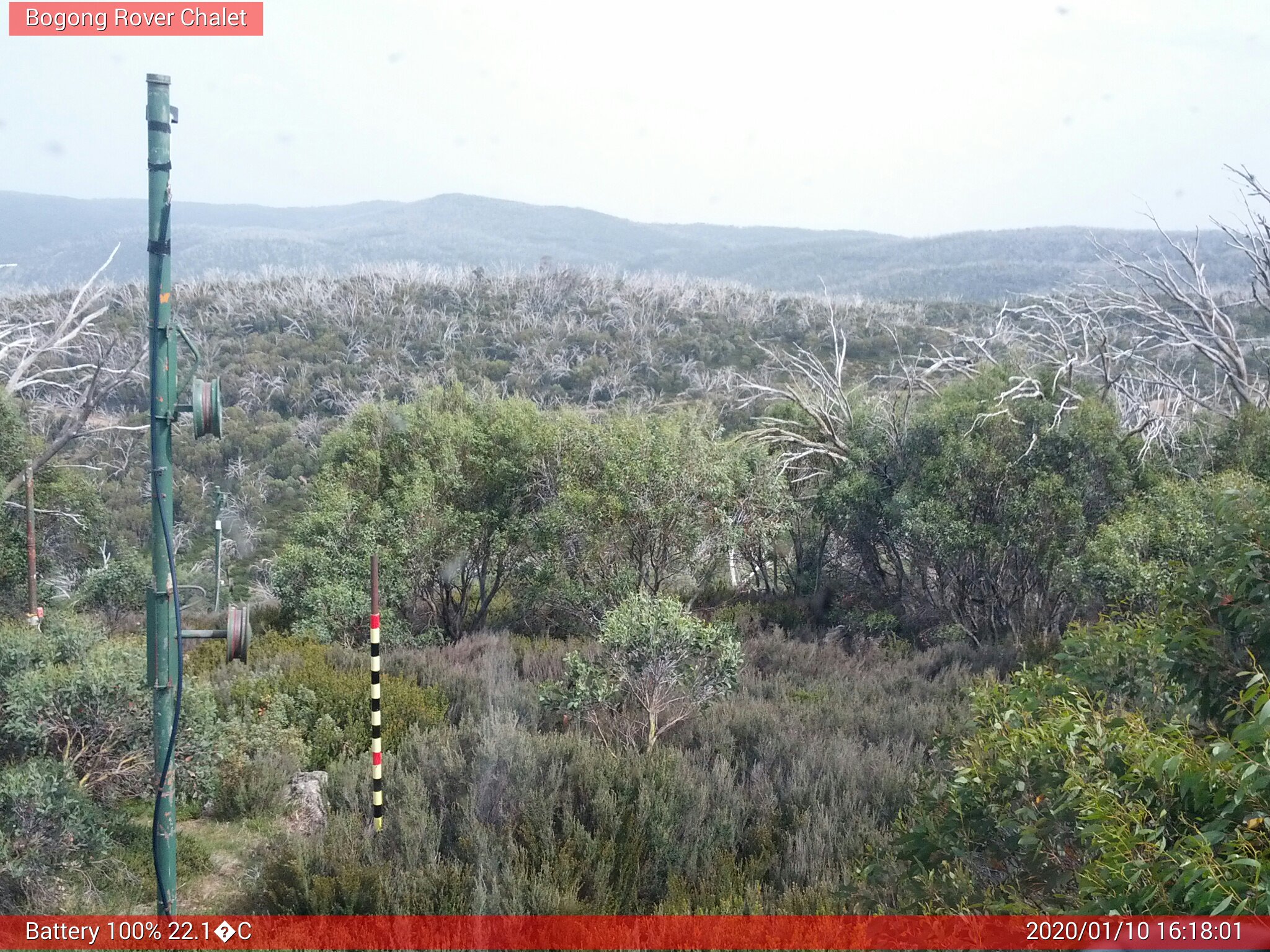 Bogong Web Cam 4:18pm Friday 10th of January 2020