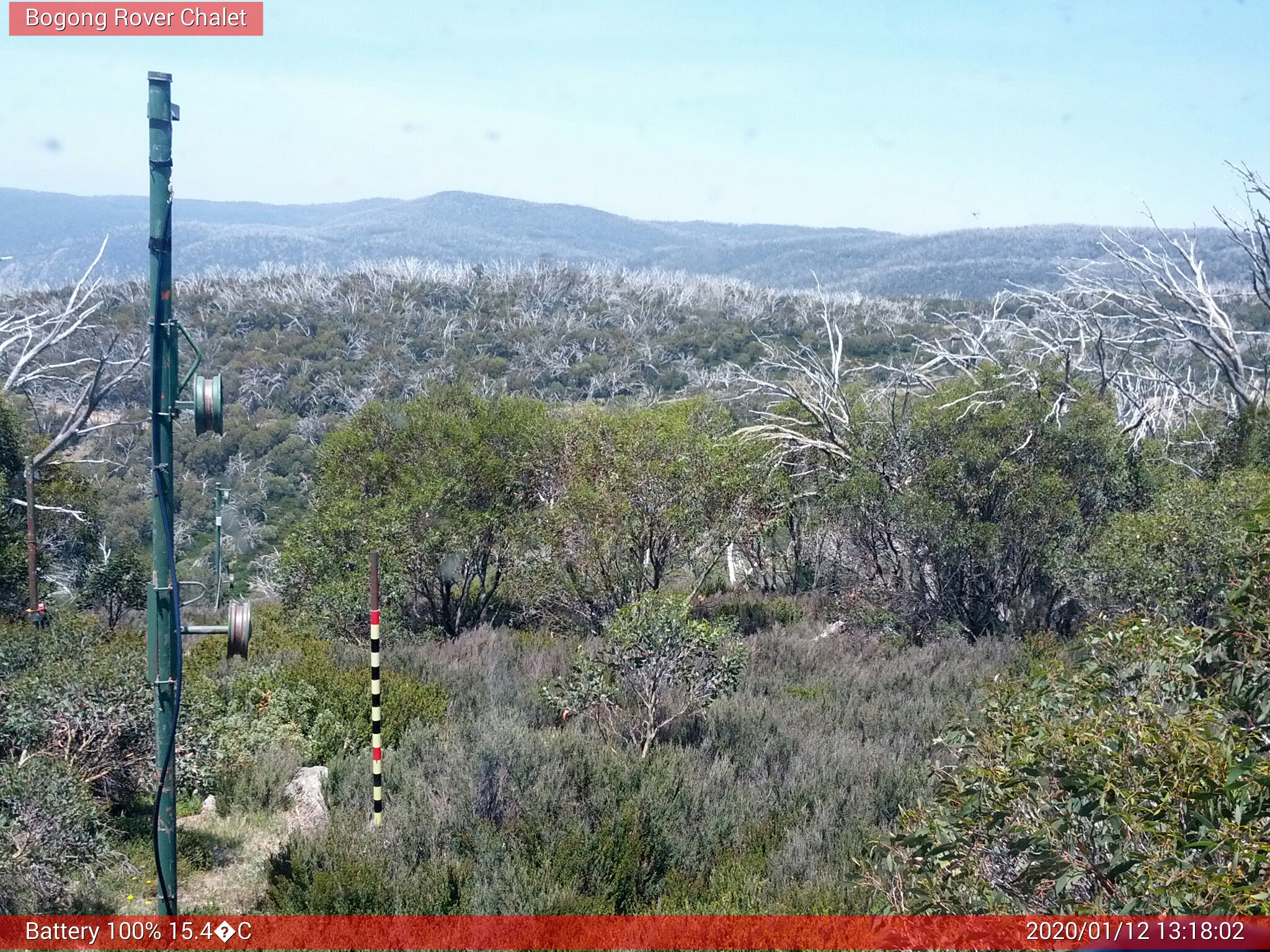 Bogong Web Cam 1:18pm Sunday 12th of January 2020