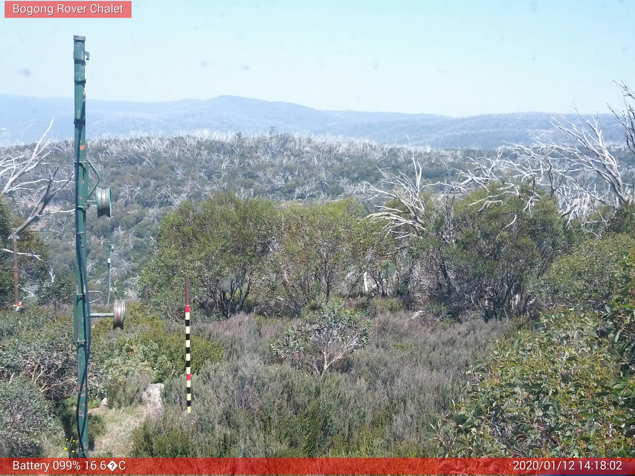 Bogong Web Cam 2:18pm Sunday 12th of January 2020