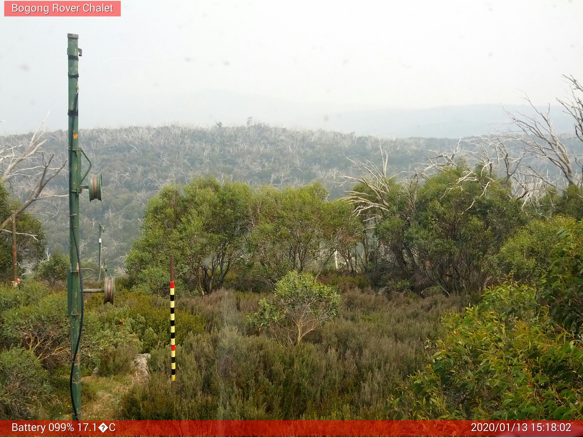 Bogong Web Cam 3:18pm Monday 13th of January 2020