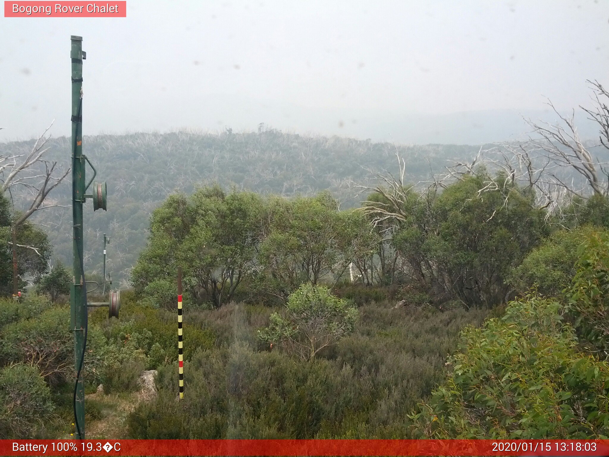 Bogong Web Cam 1:18pm Wednesday 15th of January 2020