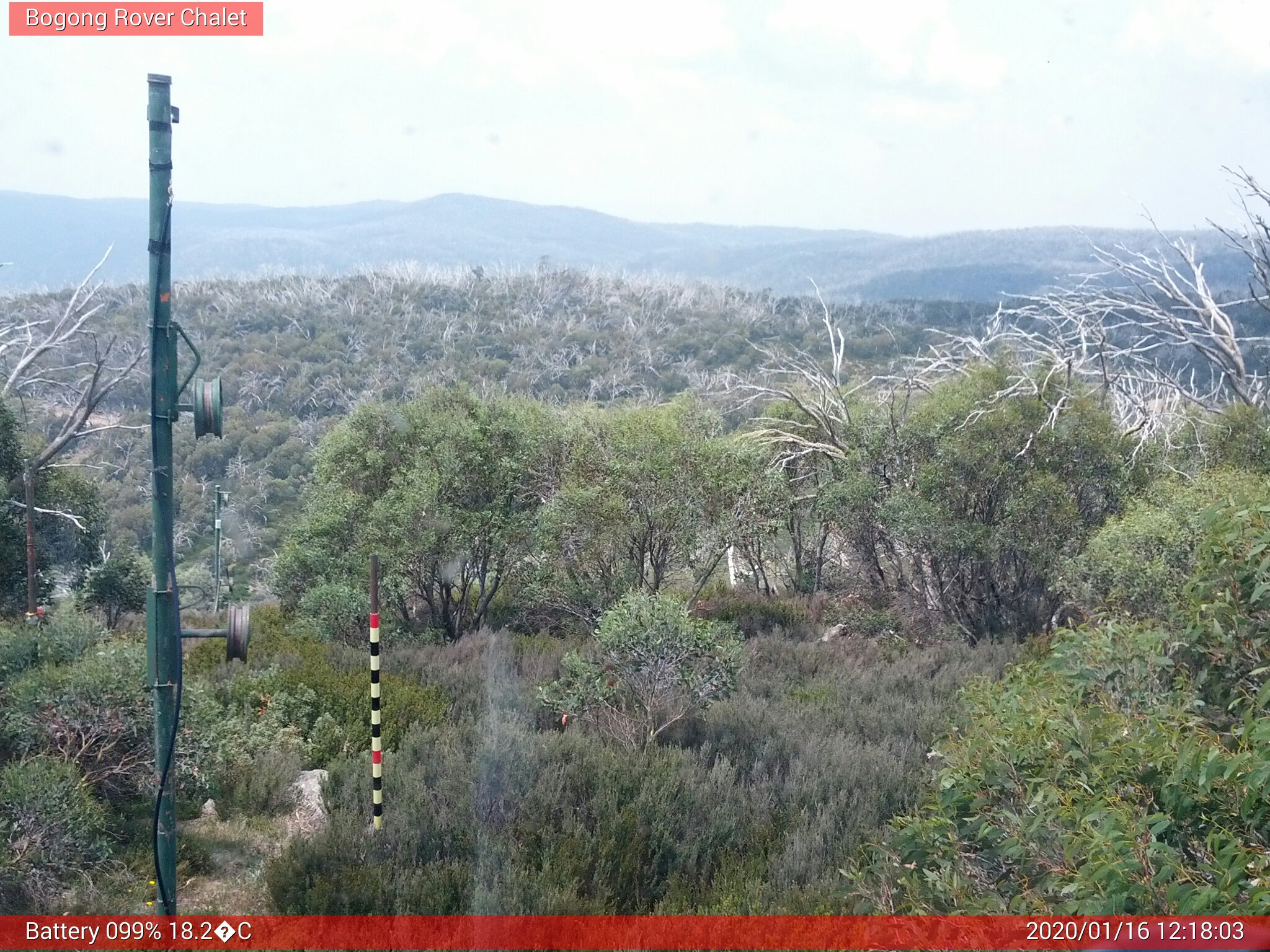 Bogong Web Cam 12:18pm Thursday 16th of January 2020