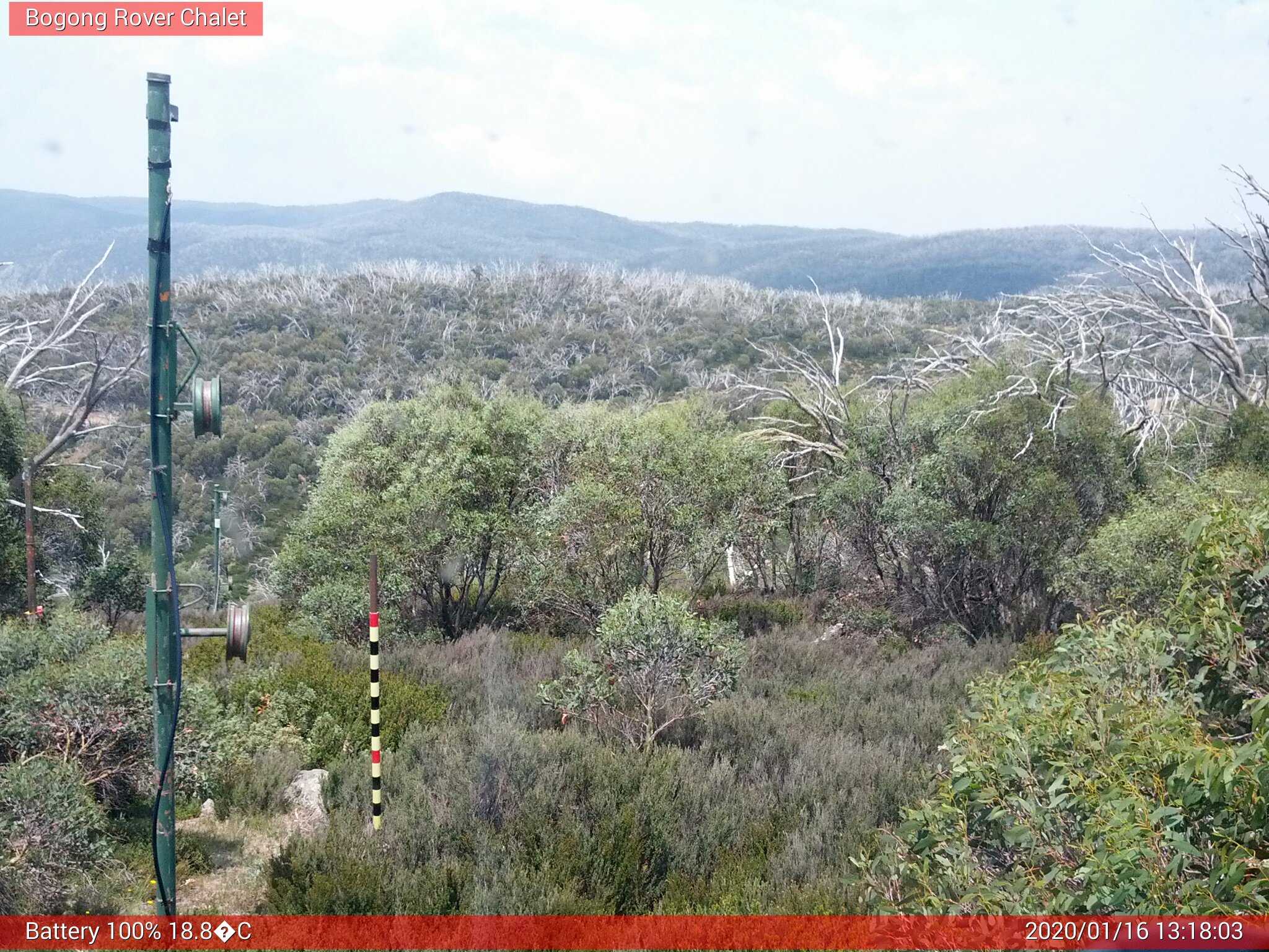 Bogong Web Cam 1:18pm Thursday 16th of January 2020