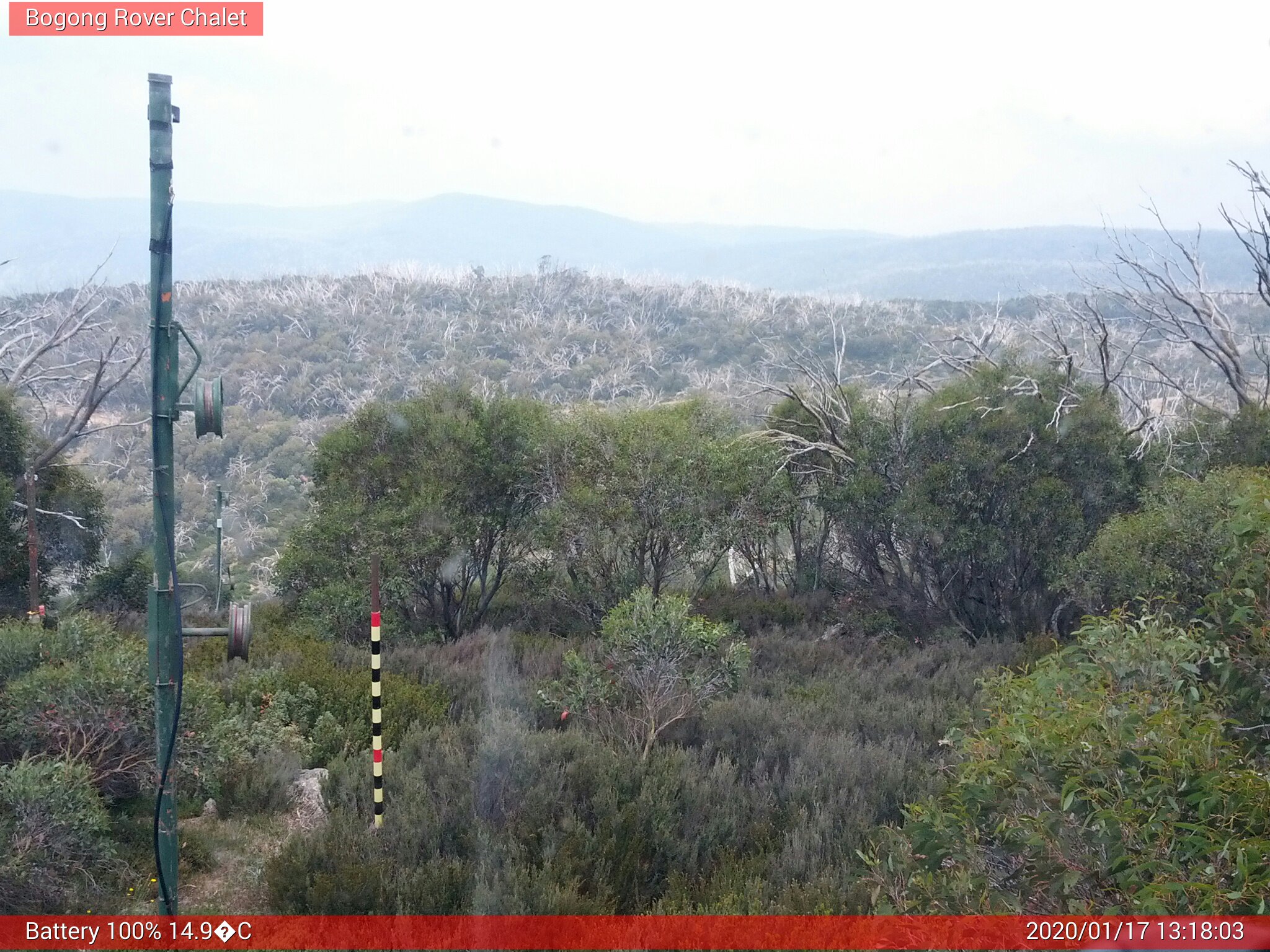 Bogong Web Cam 1:18pm Friday 17th of January 2020