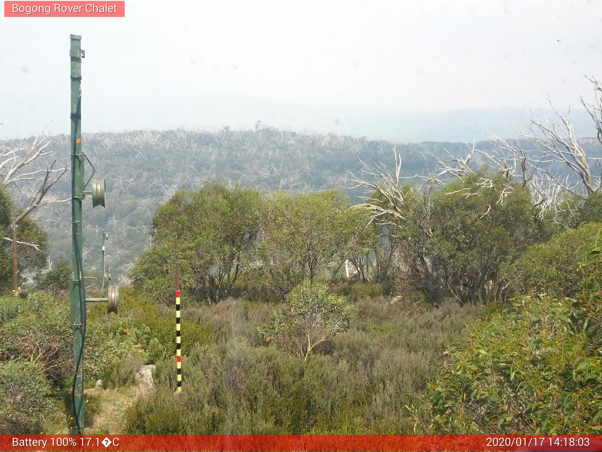 Bogong Web Cam 2:18pm Friday 17th of January 2020