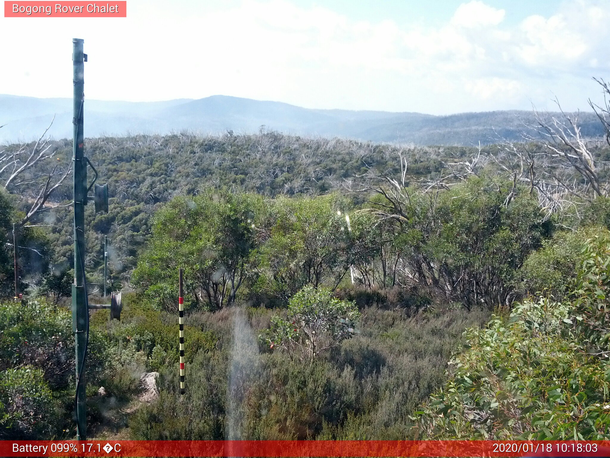 Bogong Web Cam 10:18am Saturday 18th of January 2020