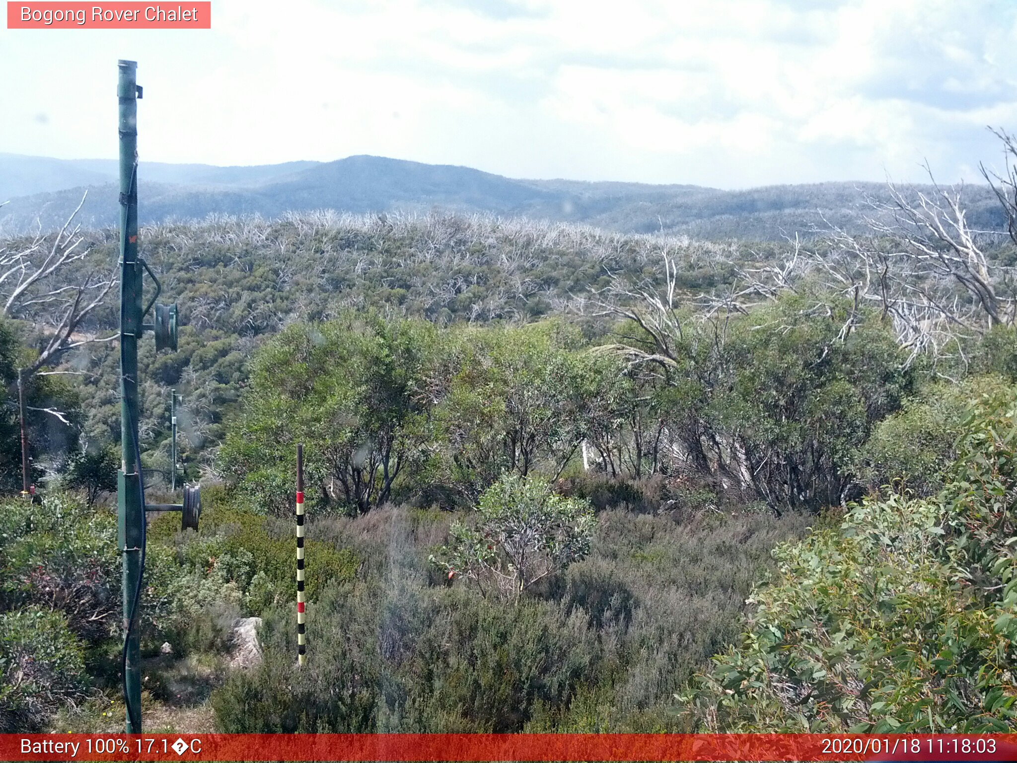 Bogong Web Cam 11:18am Saturday 18th of January 2020