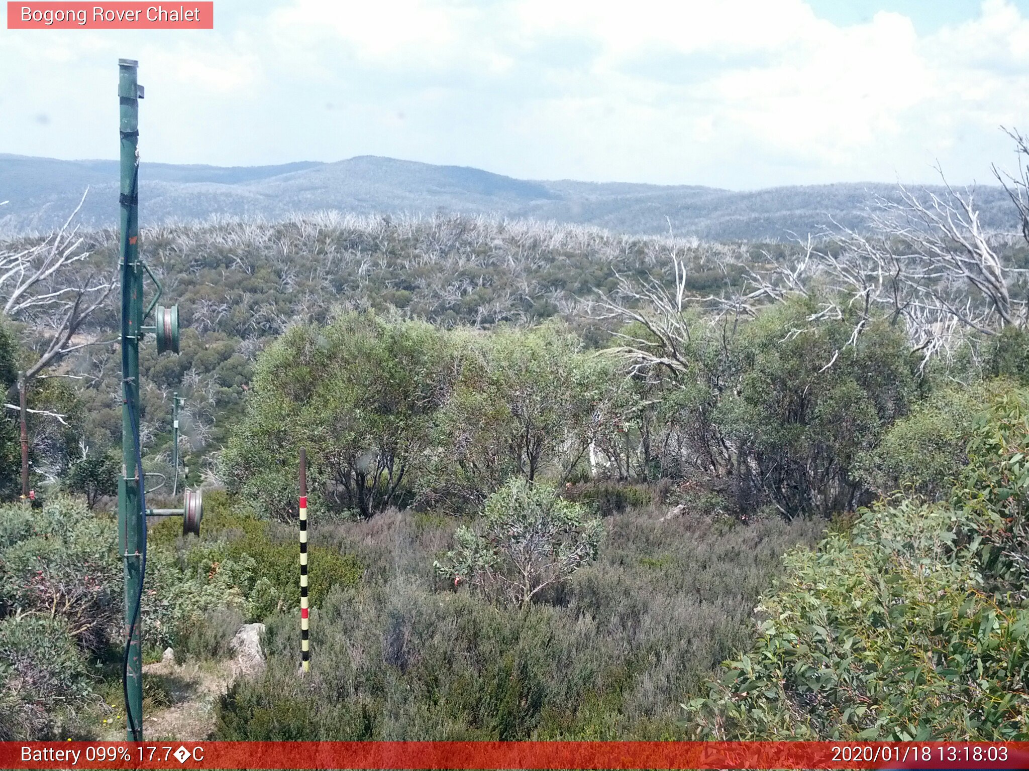 Bogong Web Cam 1:18pm Saturday 18th of January 2020