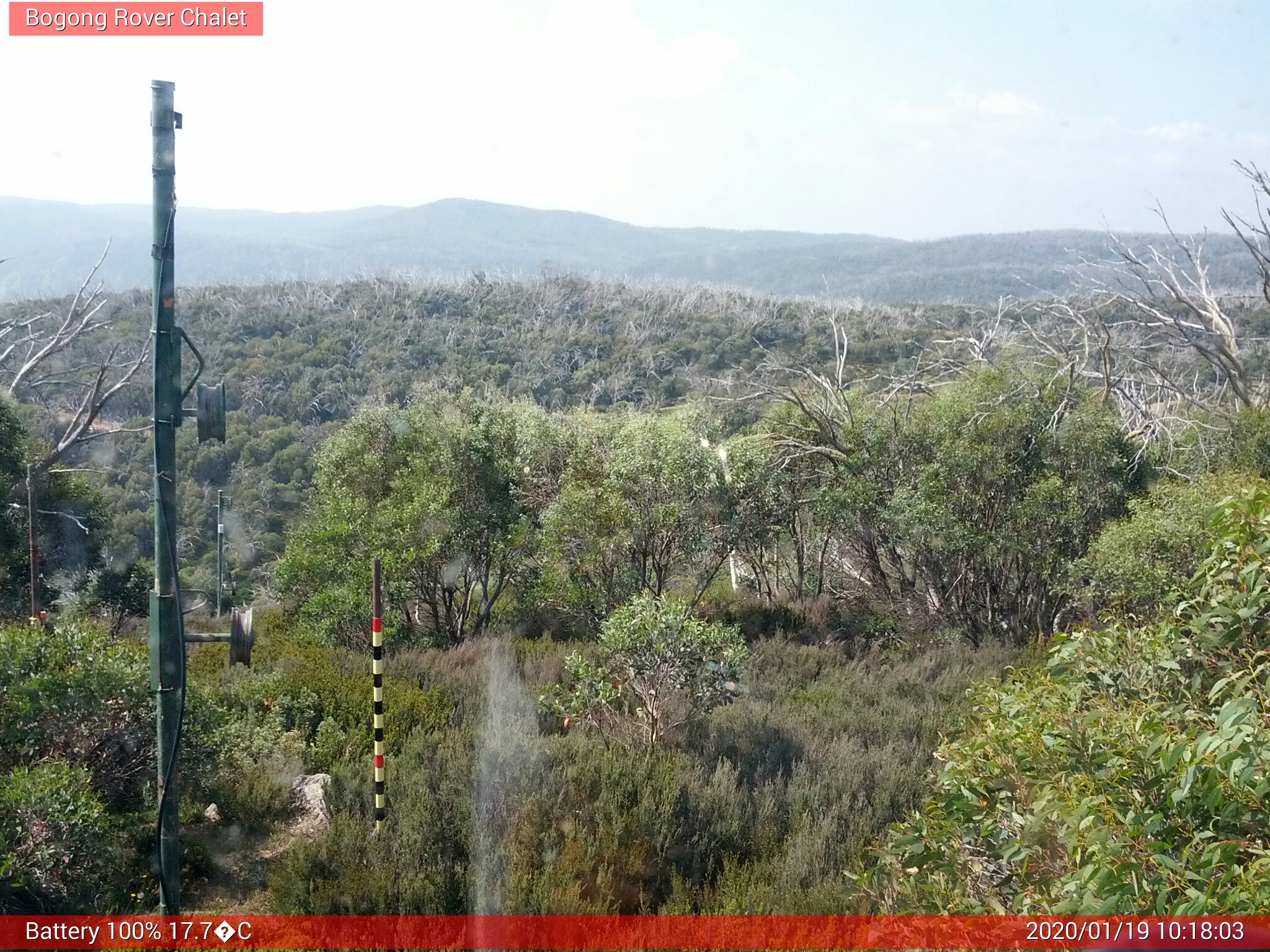 Bogong Web Cam 10:18am Sunday 19th of January 2020