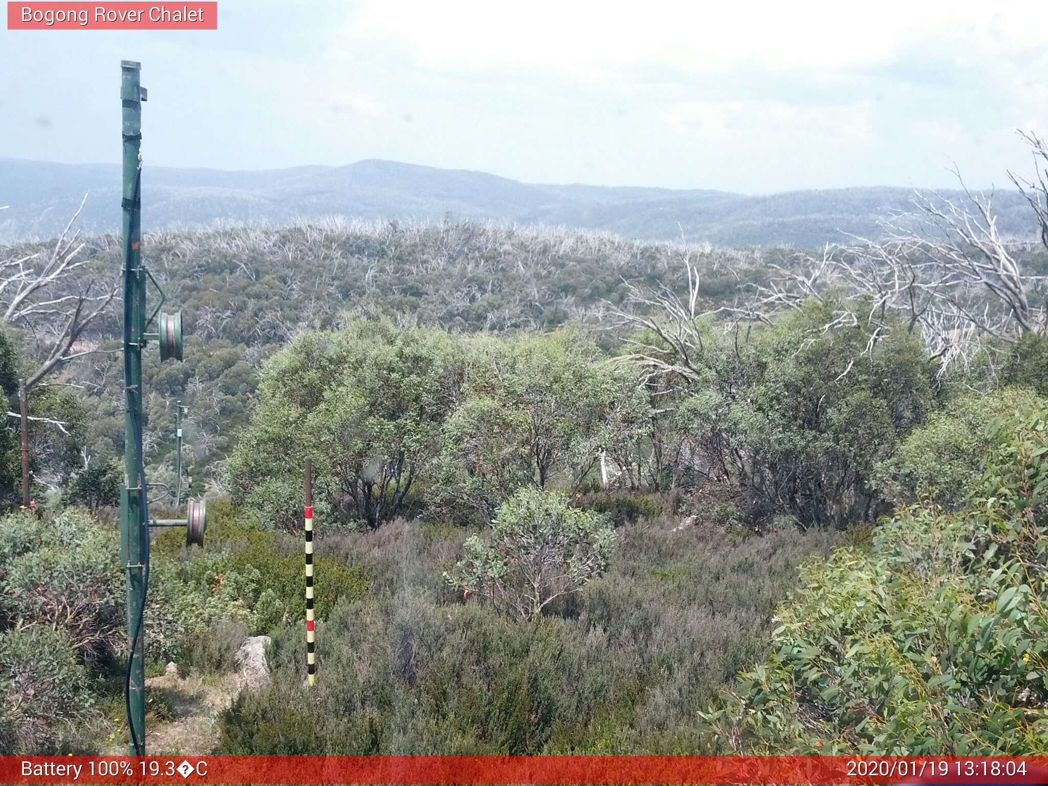 Bogong Web Cam 1:18pm Sunday 19th of January 2020