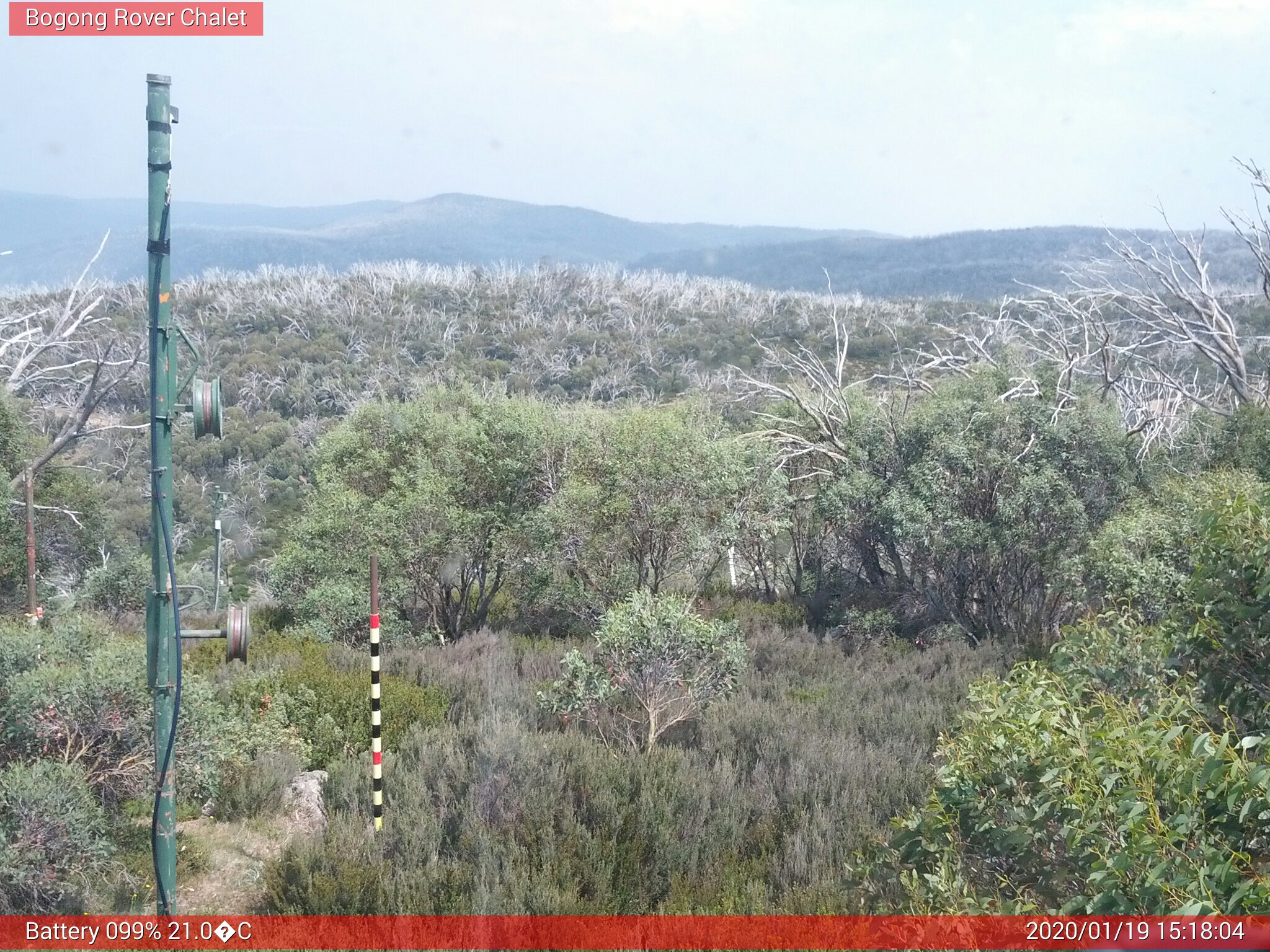 Bogong Web Cam 3:18pm Sunday 19th of January 2020